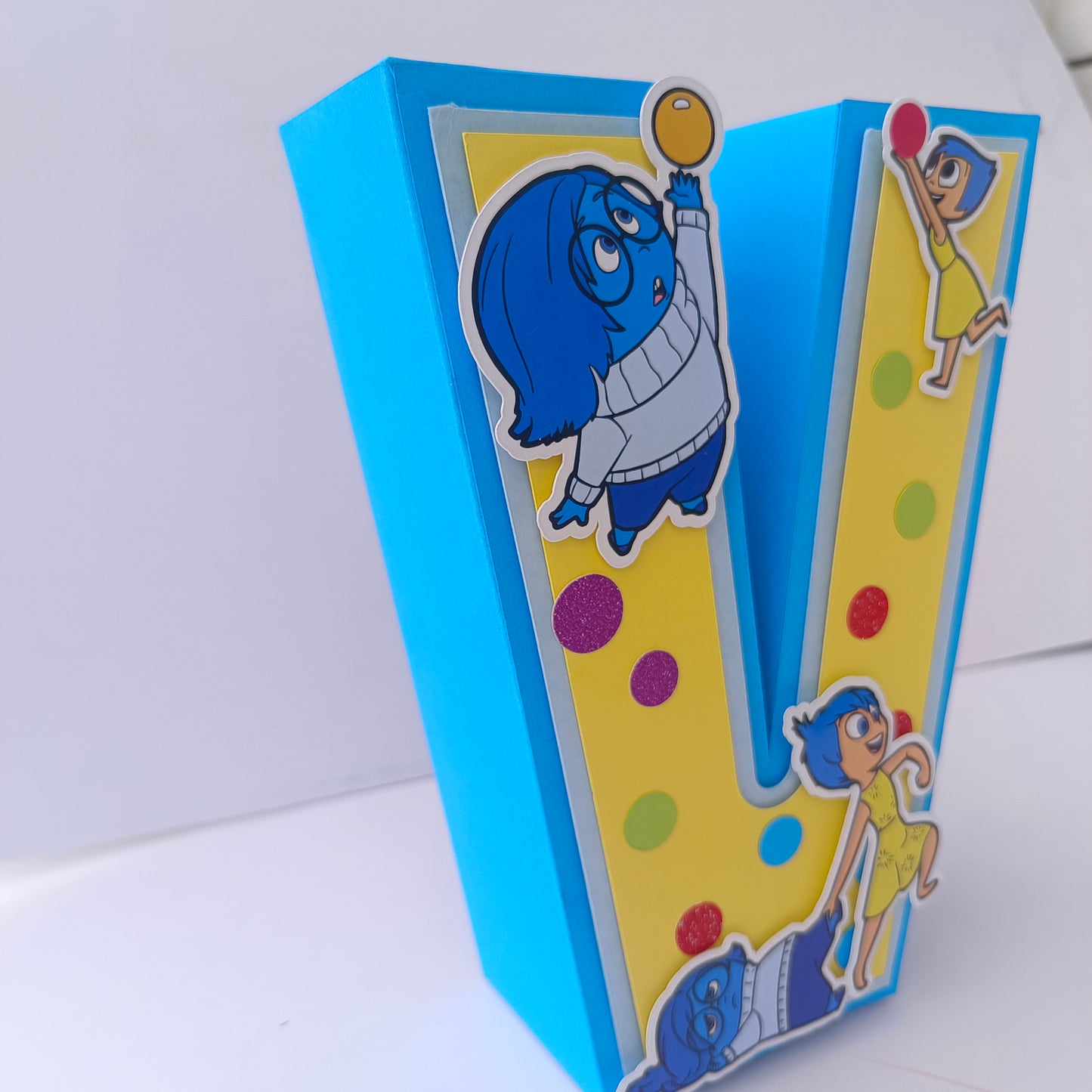 Inside Out 3D Letter Birthday Decoration - Customizable with Name or Age