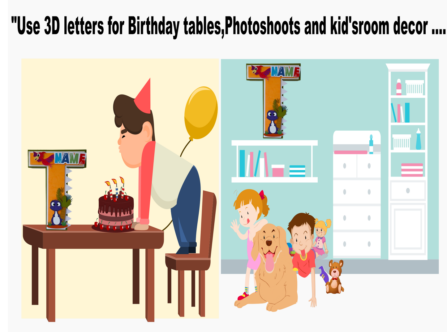 Dino 3D Letter / Number