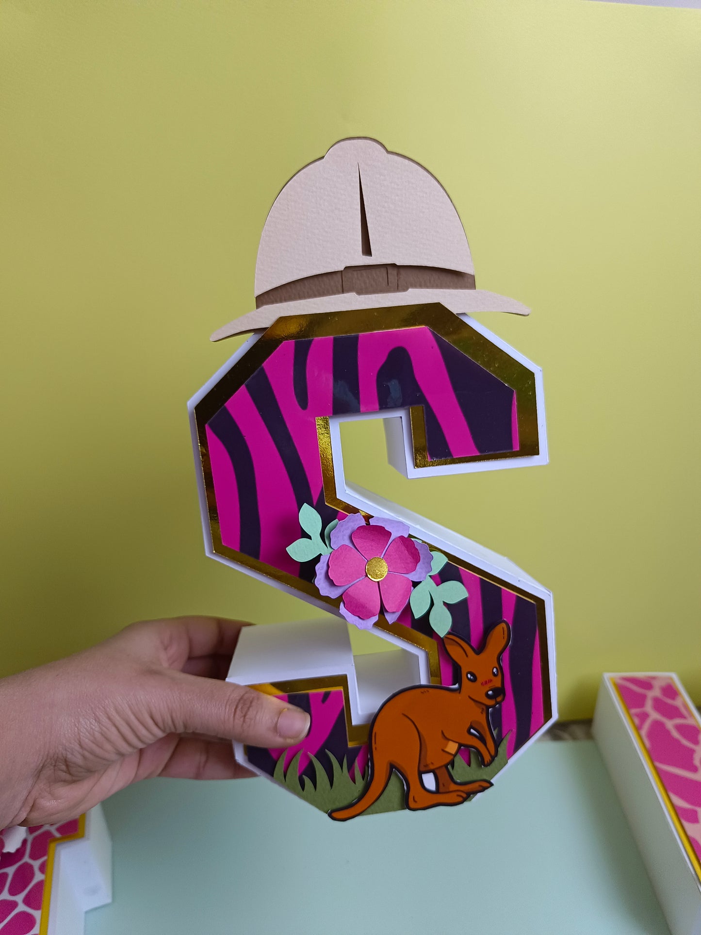 Jungle 3D Name Letters for Girl - Customizable Birthday Decoration