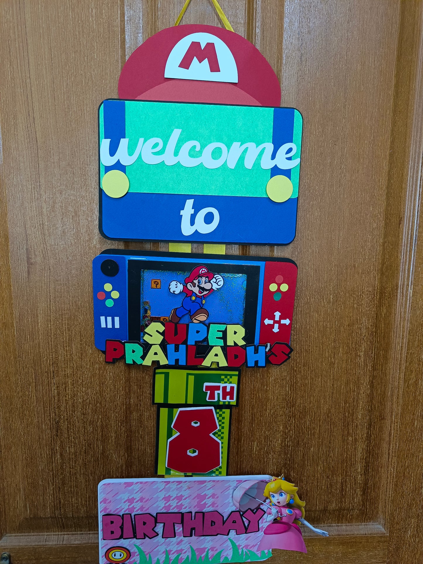 Super Mario Welcome Banner - Handcrafted Party Decoration