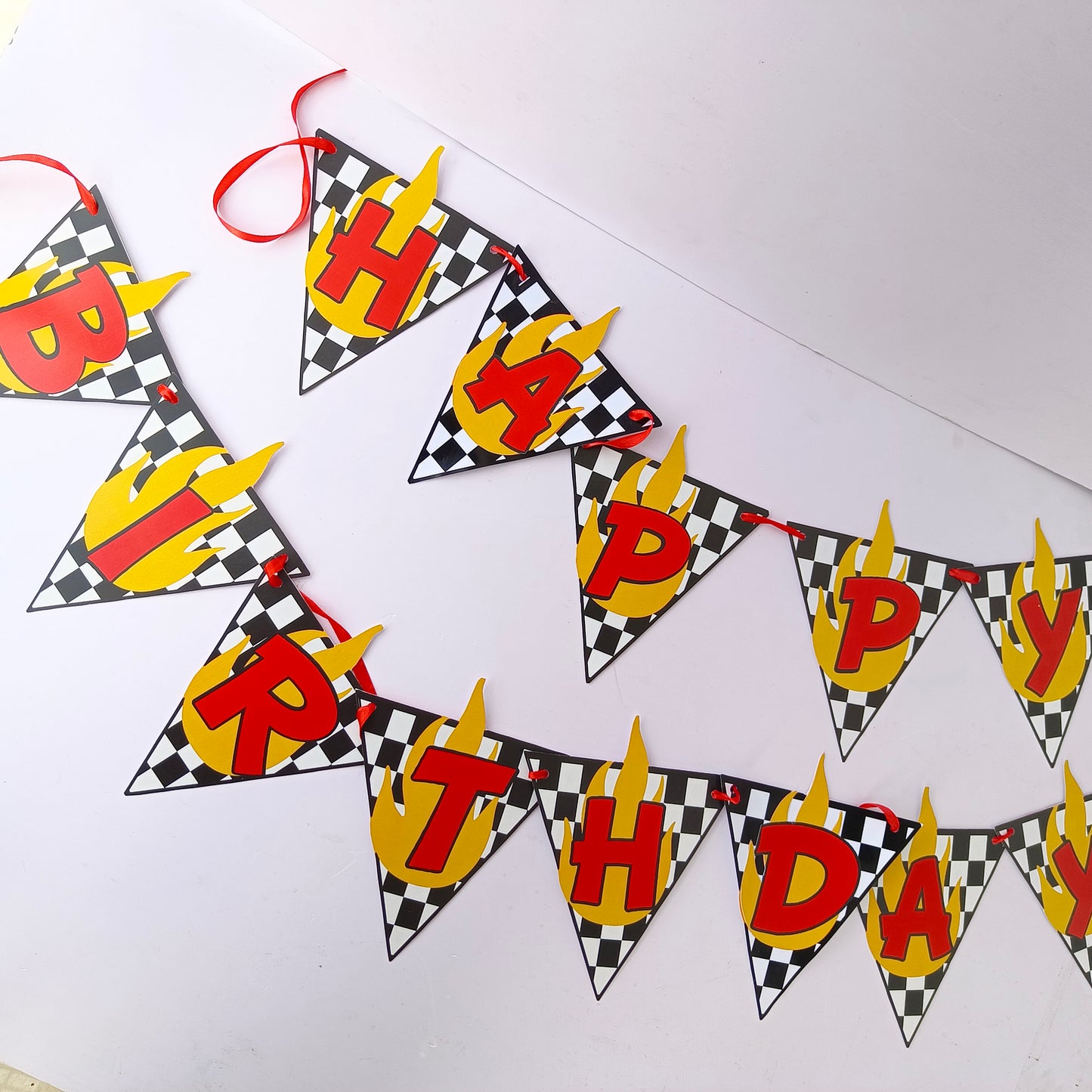 Hot Wheels Printed Banner - Birthday Party Decoration