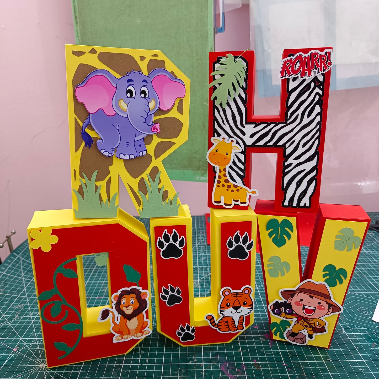 "Jungle Theme 3D Name Letters "