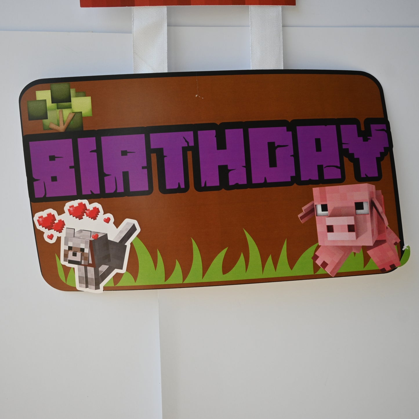 Minecraft Welcome Banner - Birthday Party Decoration