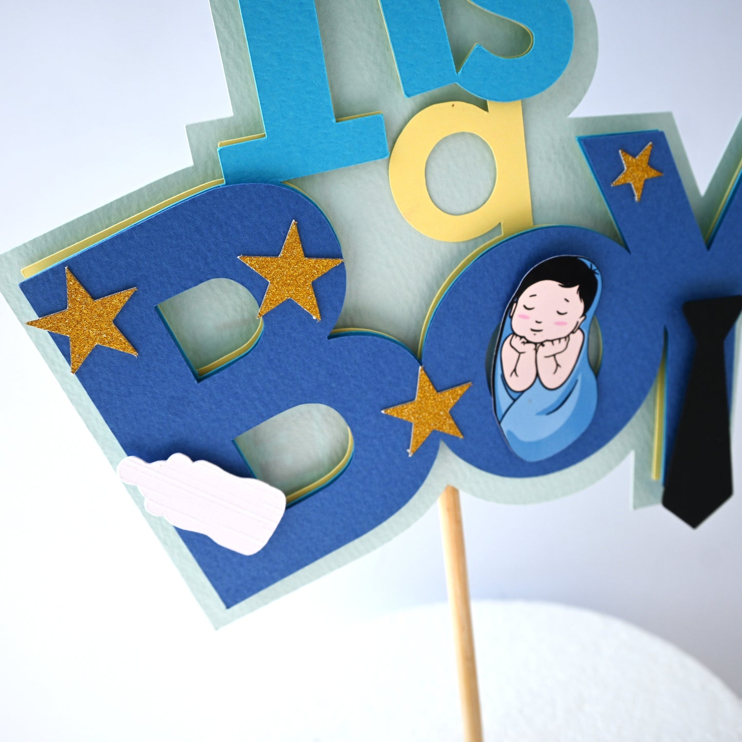 It's a Boy Cake Topper - Baby Shower & Birthday Decoration