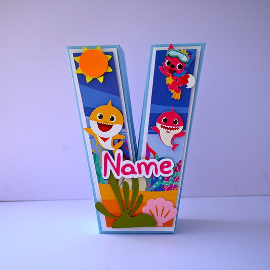 Baby Shark 3D Letter - Personalized Birthday Decoration