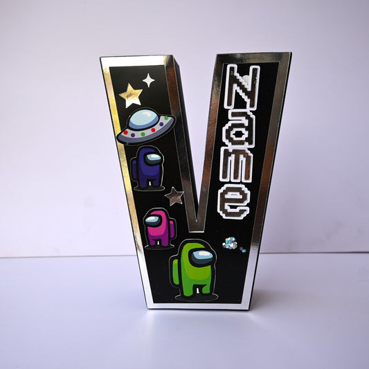 Among Us 3D Letter - Personalized Party Decoration