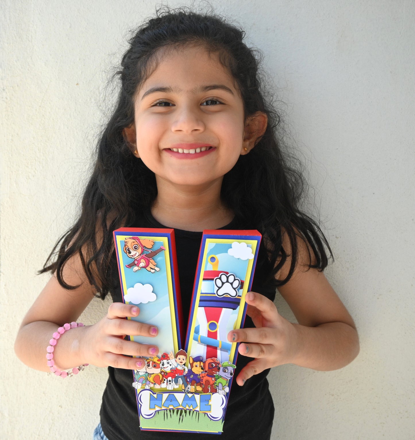 Paw Patrol 3D Letter Birthday Decoration - Customizable with Name or Age