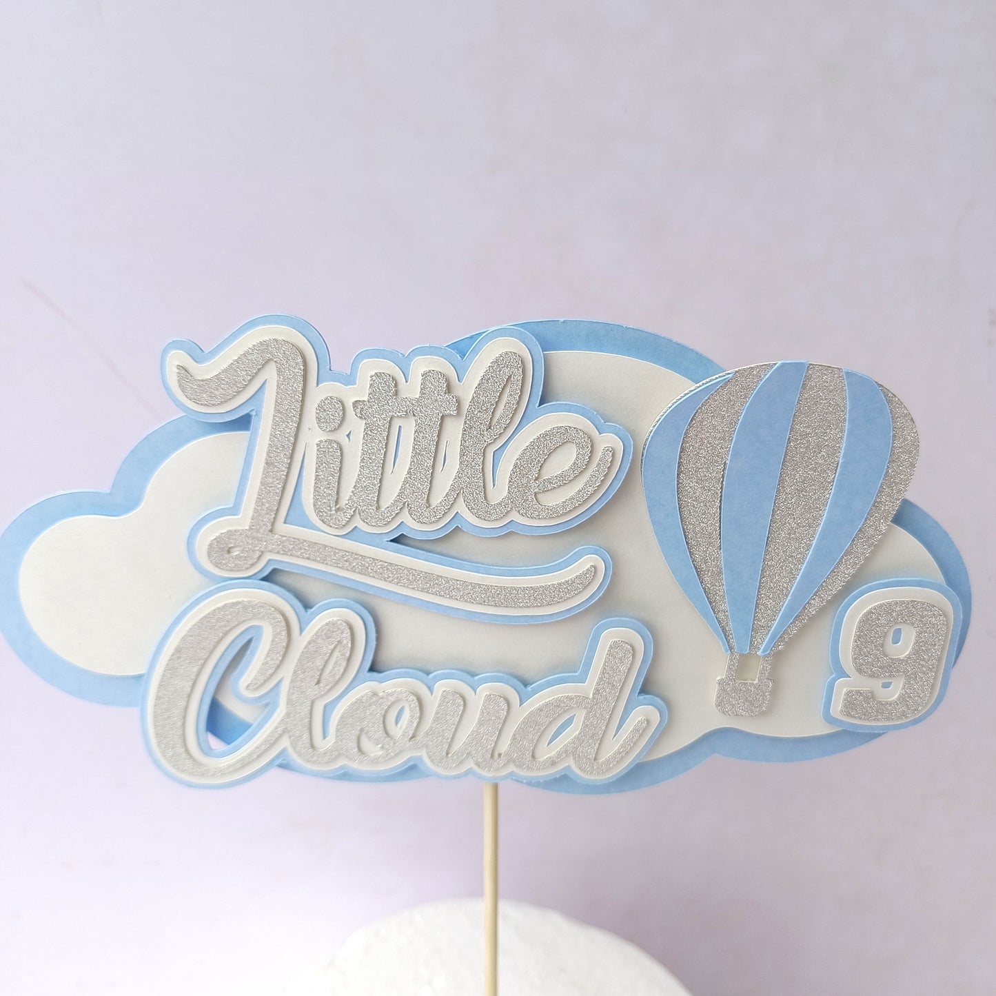 Handcrafted Hot Air Balloon Cake Topper - Birthday Decoration