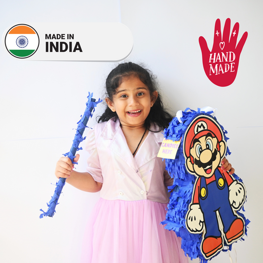 Super Mario Pull-String Piñata - Semi-Handcrafted Party Decoration