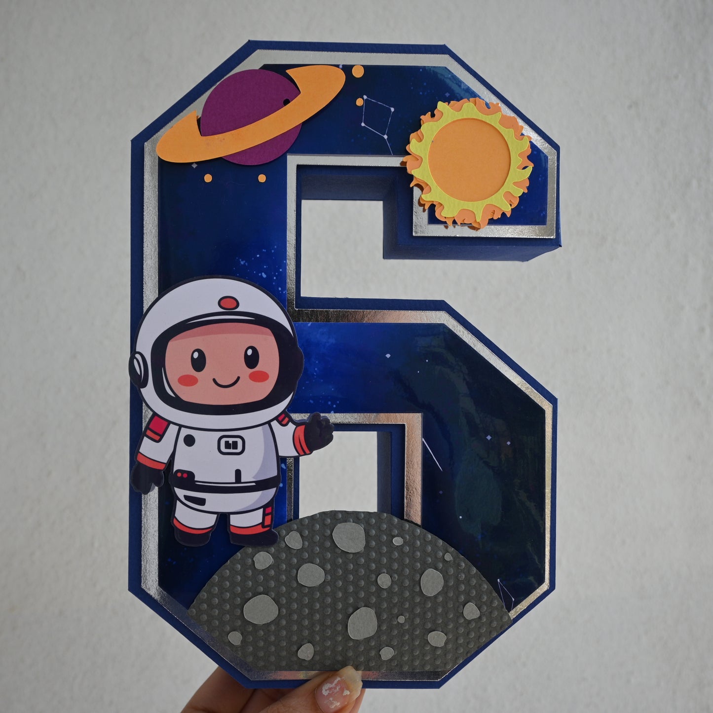 Space 3D Letter Birthday Decoration - Customizable with Name or Age