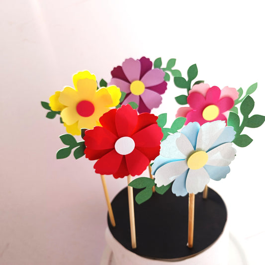 Set of 5 Handcrafted Flowers