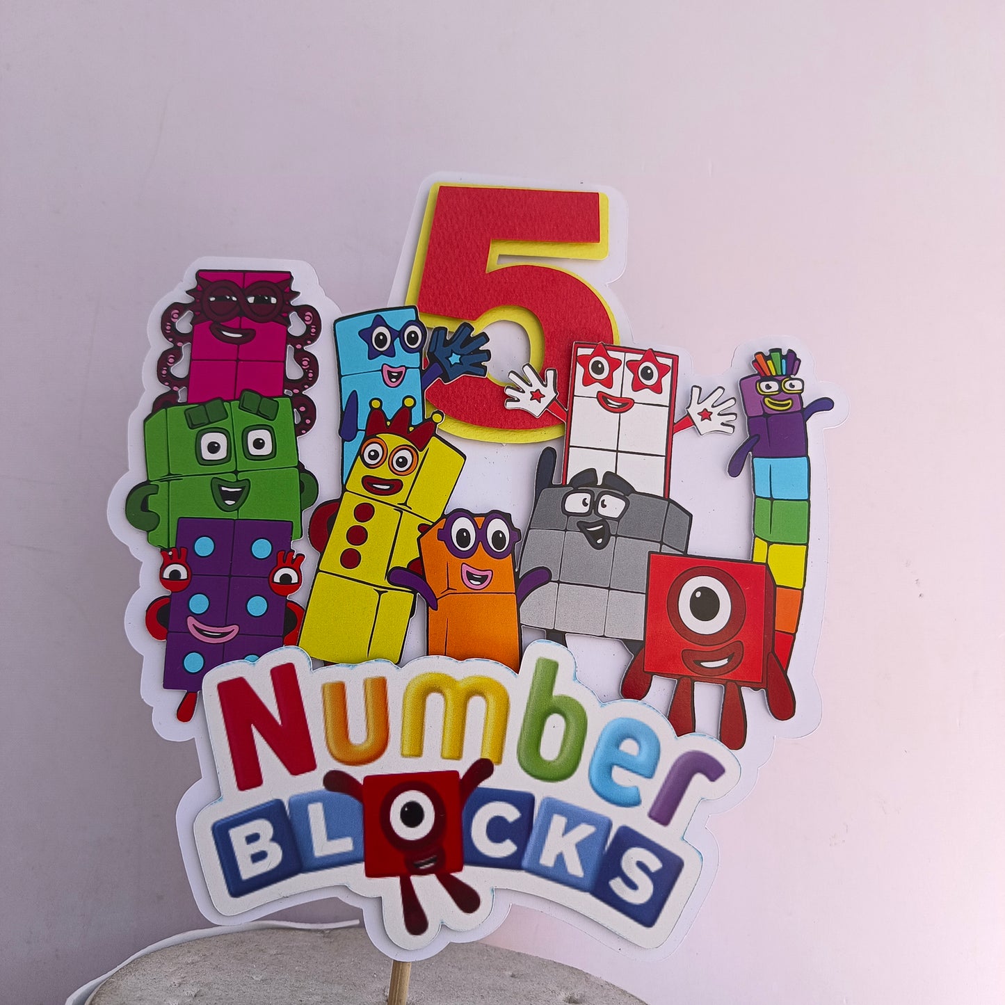 Numberblocks Cake Topper - Customizable with Name and Age