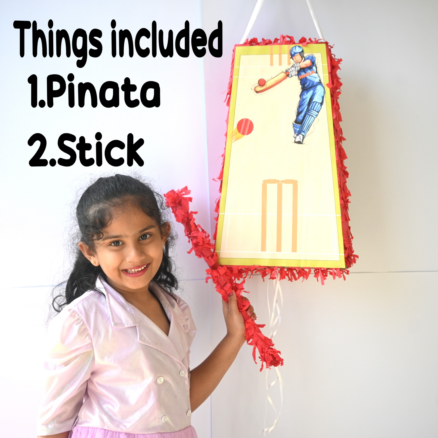 Cricket Pull-String Piñata - Semi-Handcrafted Party Decoration