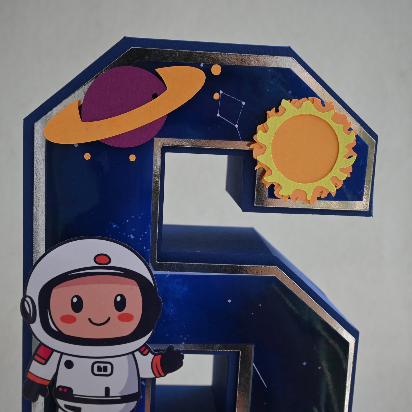 Space 3D Letter Birthday Decoration - Customizable with Name or Age