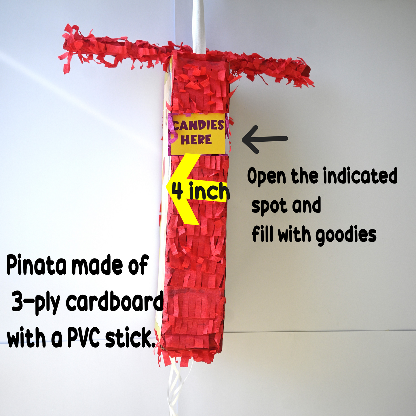 Cricket Pull-String Piñata - Semi-Handcrafted Party Decoration