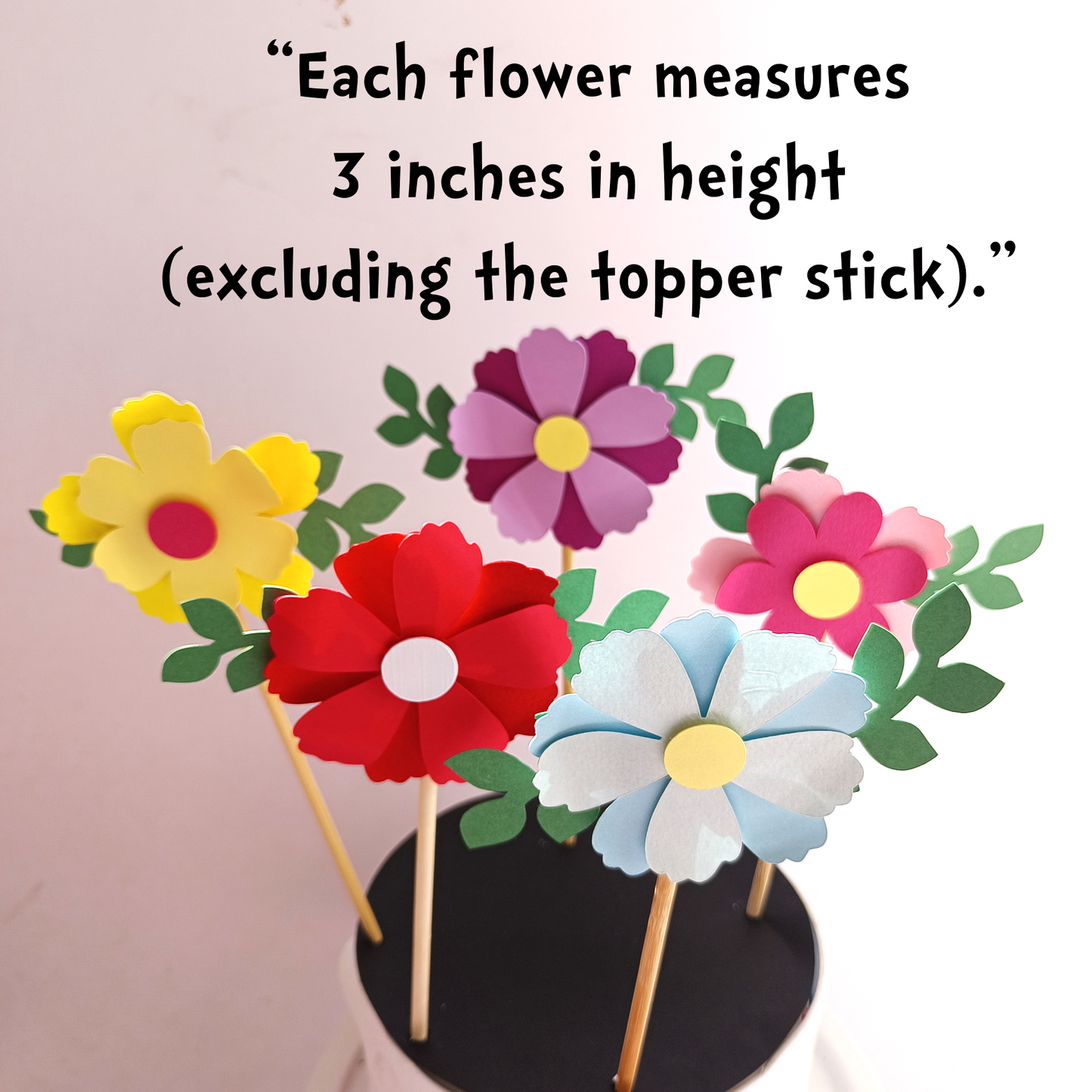 Set of 5 Handcrafted Flowers