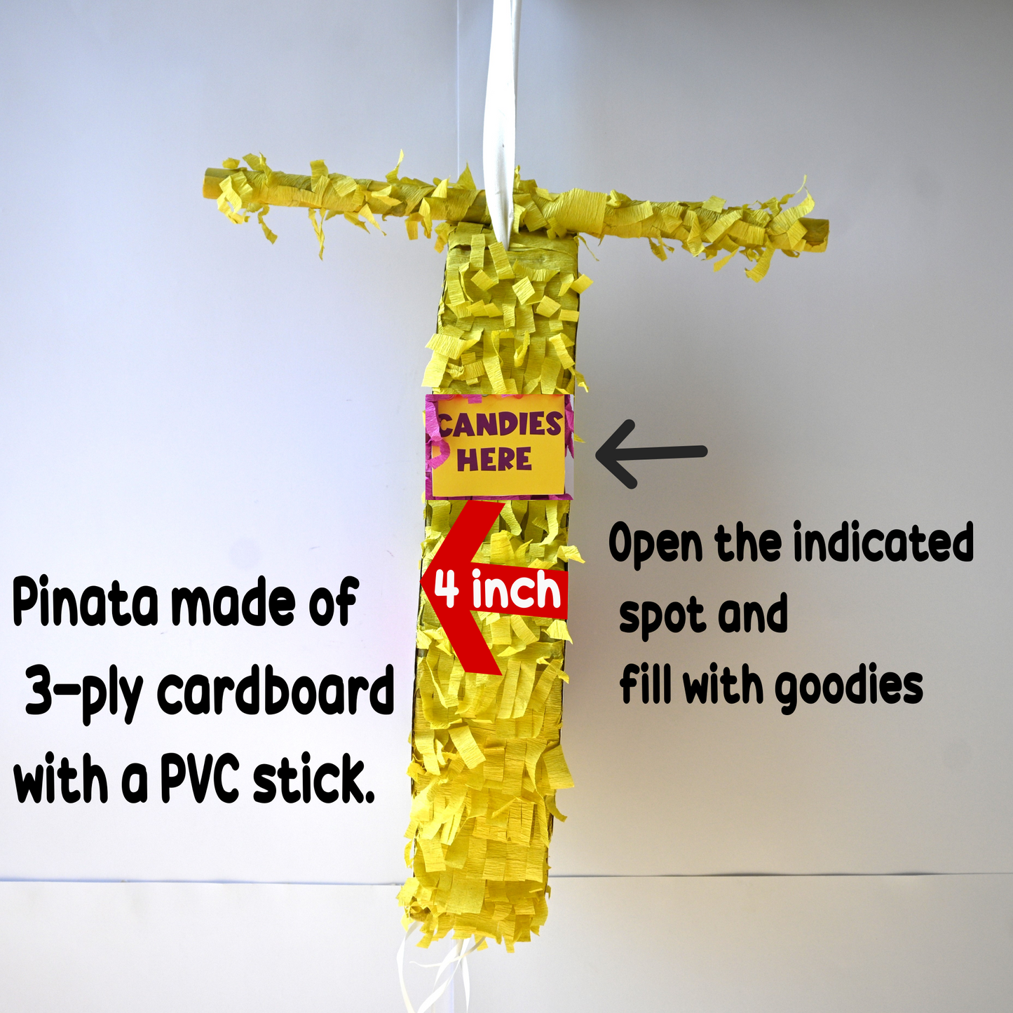 Rocket Pull-String Piñata - Semi-Handcrafted Party Decoration
