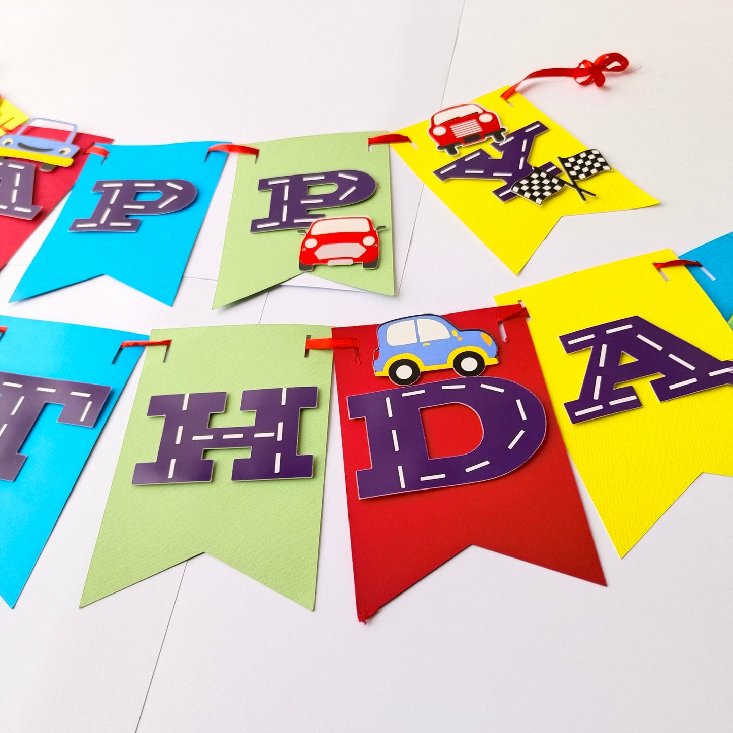 Handcrafted Car Birthday Banner