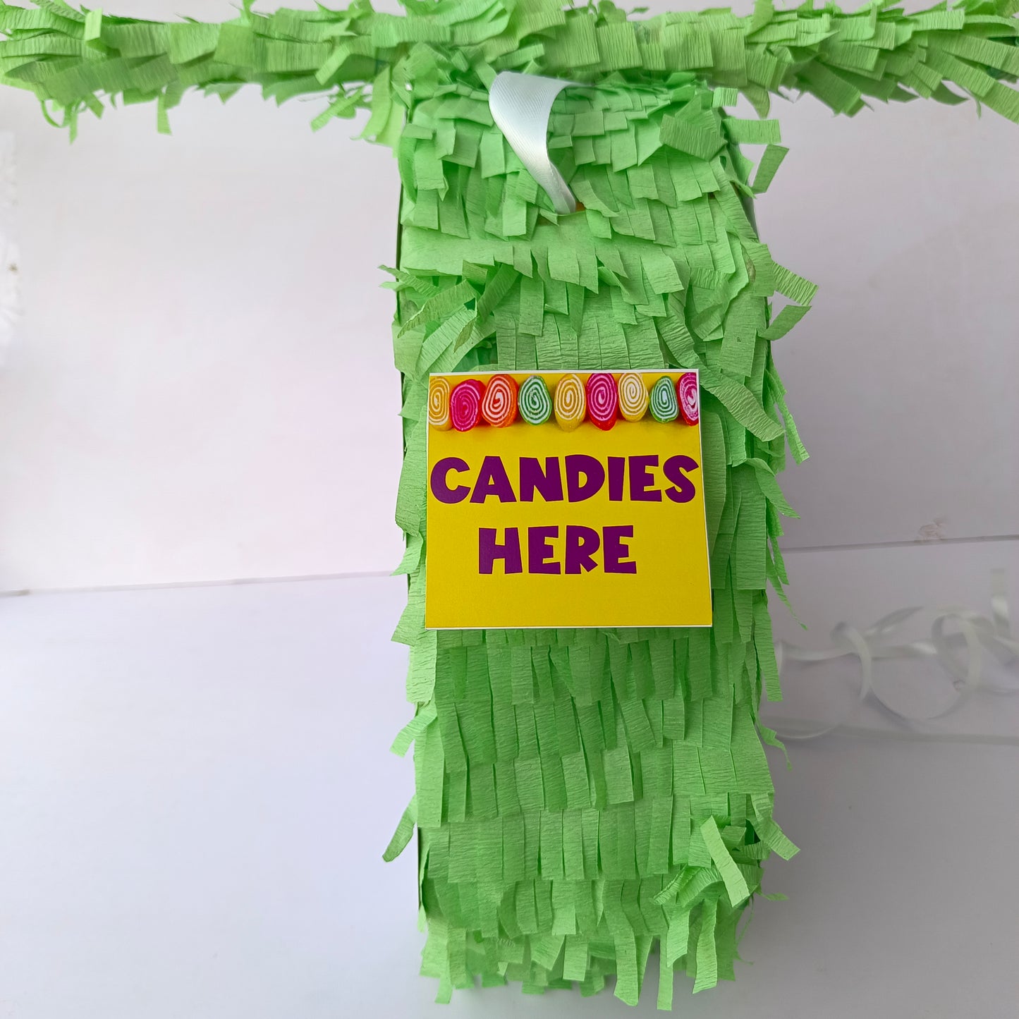 Rainbow Pull-String Piñata - Semi-Handcrafted Party Decoration