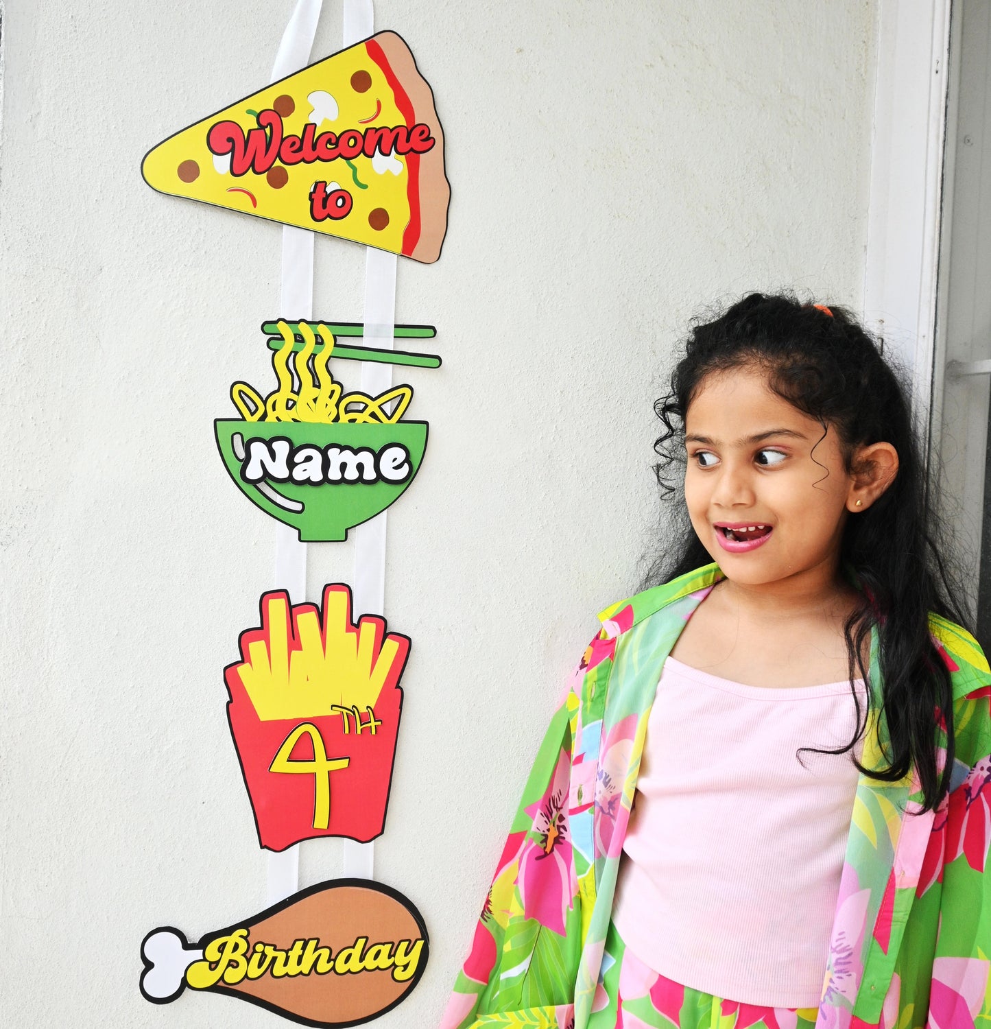 Foodie Welcome Banner - Custom Name & Age - Party Decoration