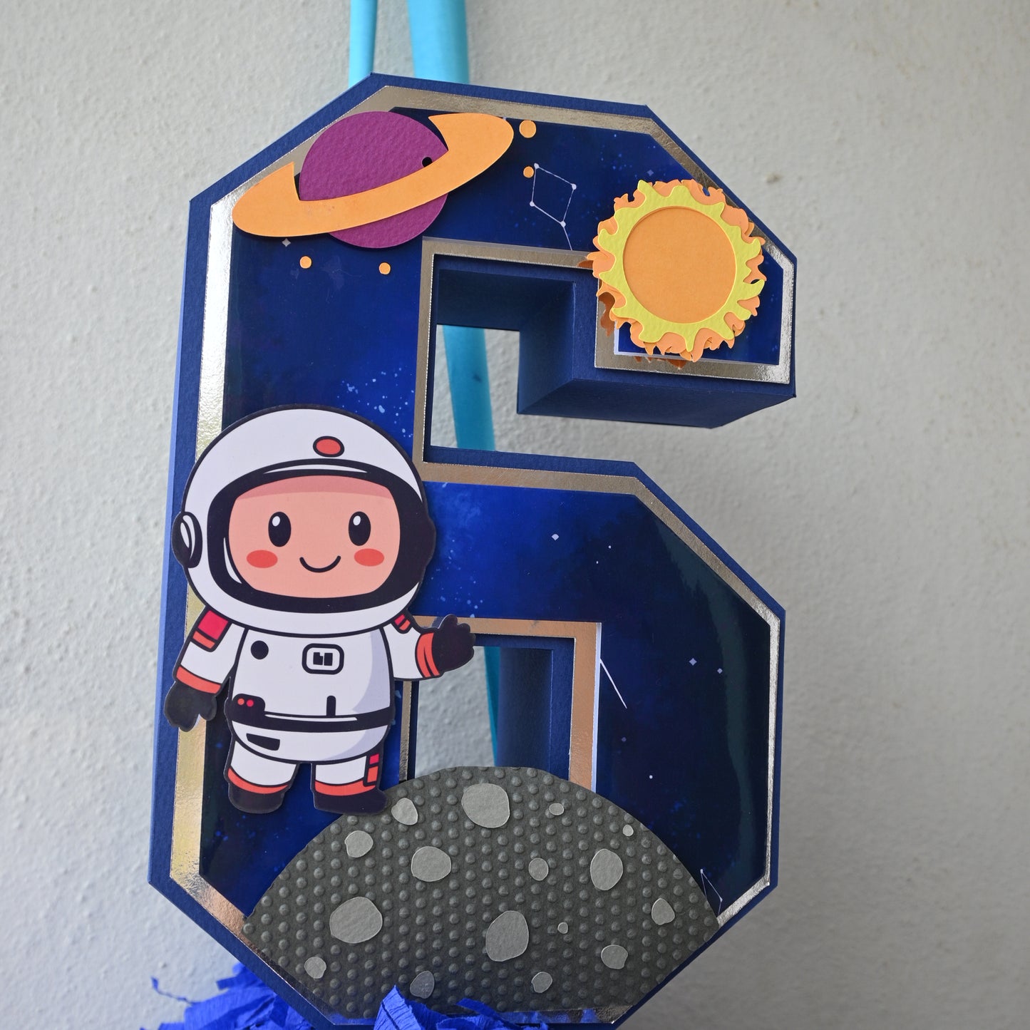 Space 3D Letter Birthday Decoration - Customizable with Name or Age