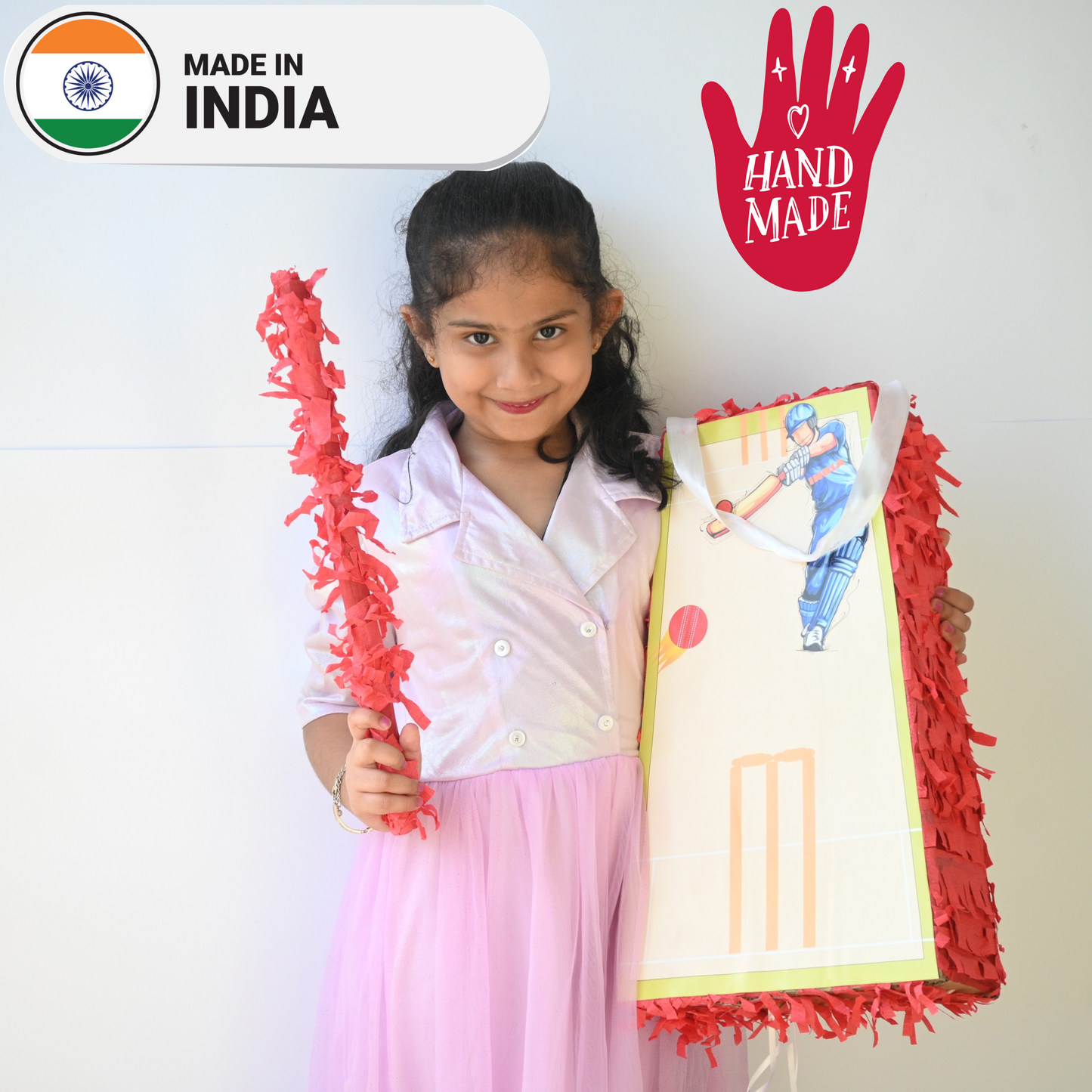 Cricket Pull-String Piñata - Semi-Handcrafted Party Decoration