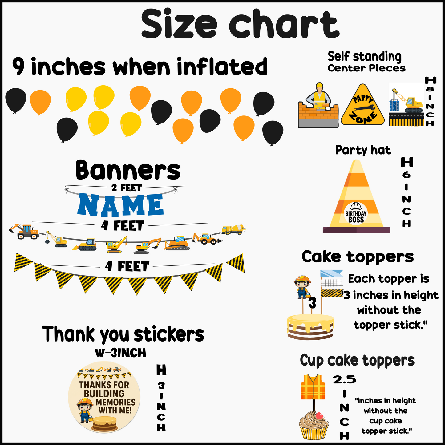 Construction Theme Birthday Party Pack