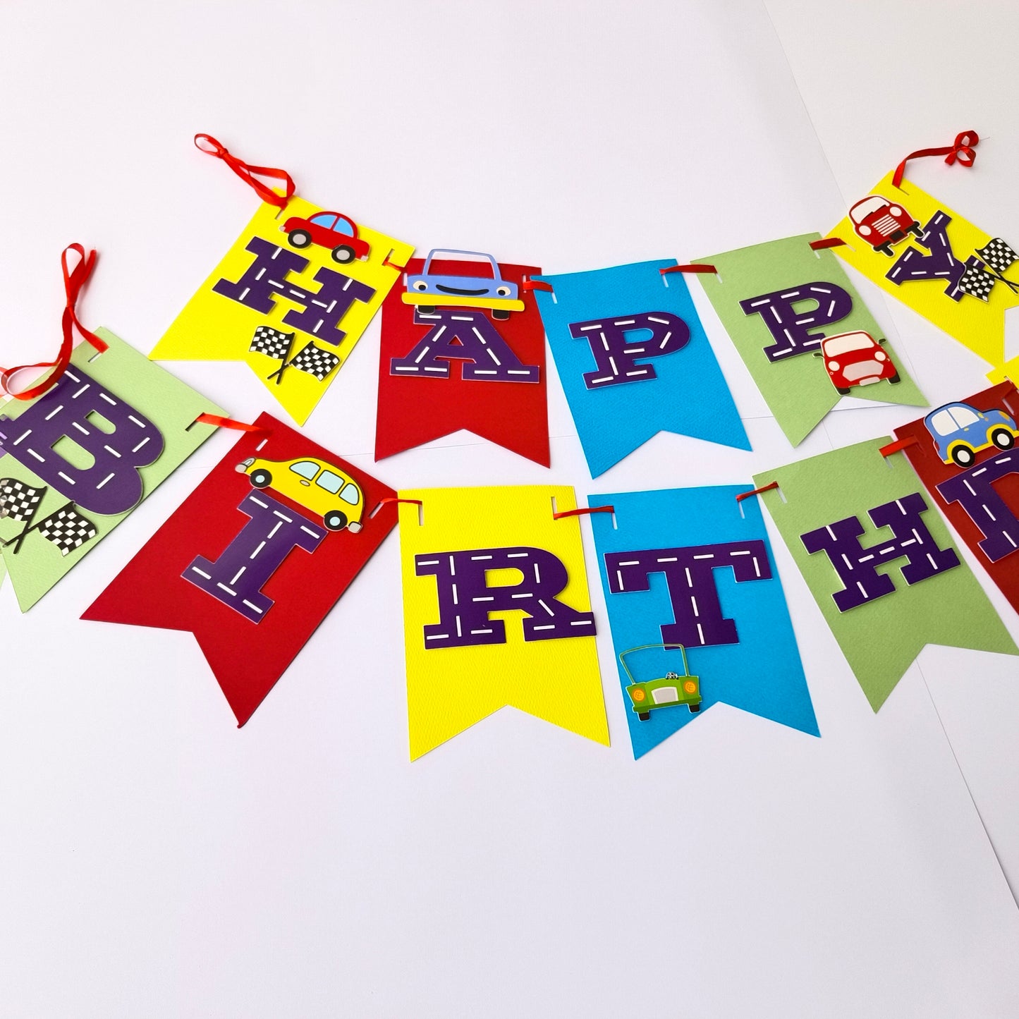 Handcrafted Car Birthday Banner