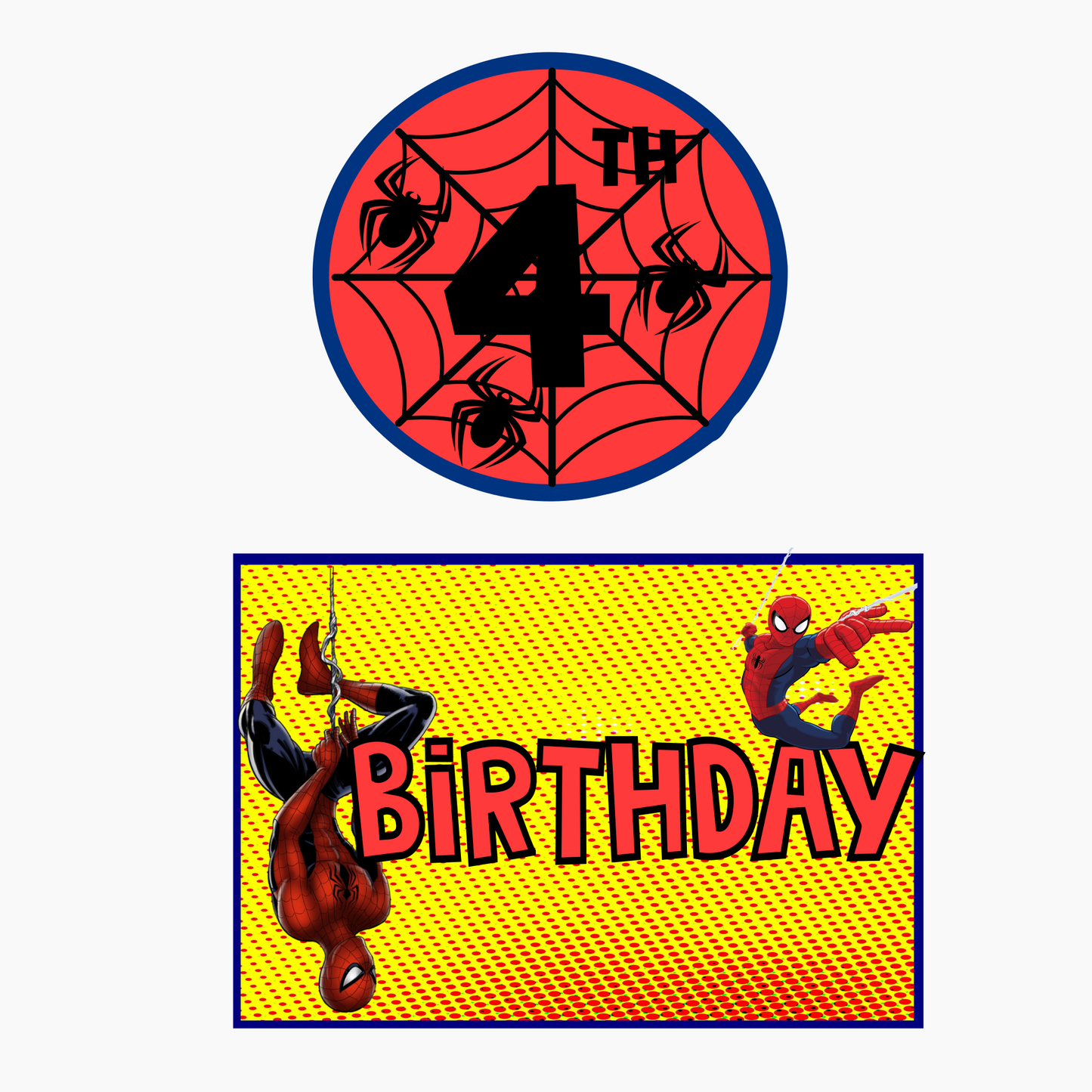 Spiderman Welcome Banner - Custom Name & Age - Party Decoration