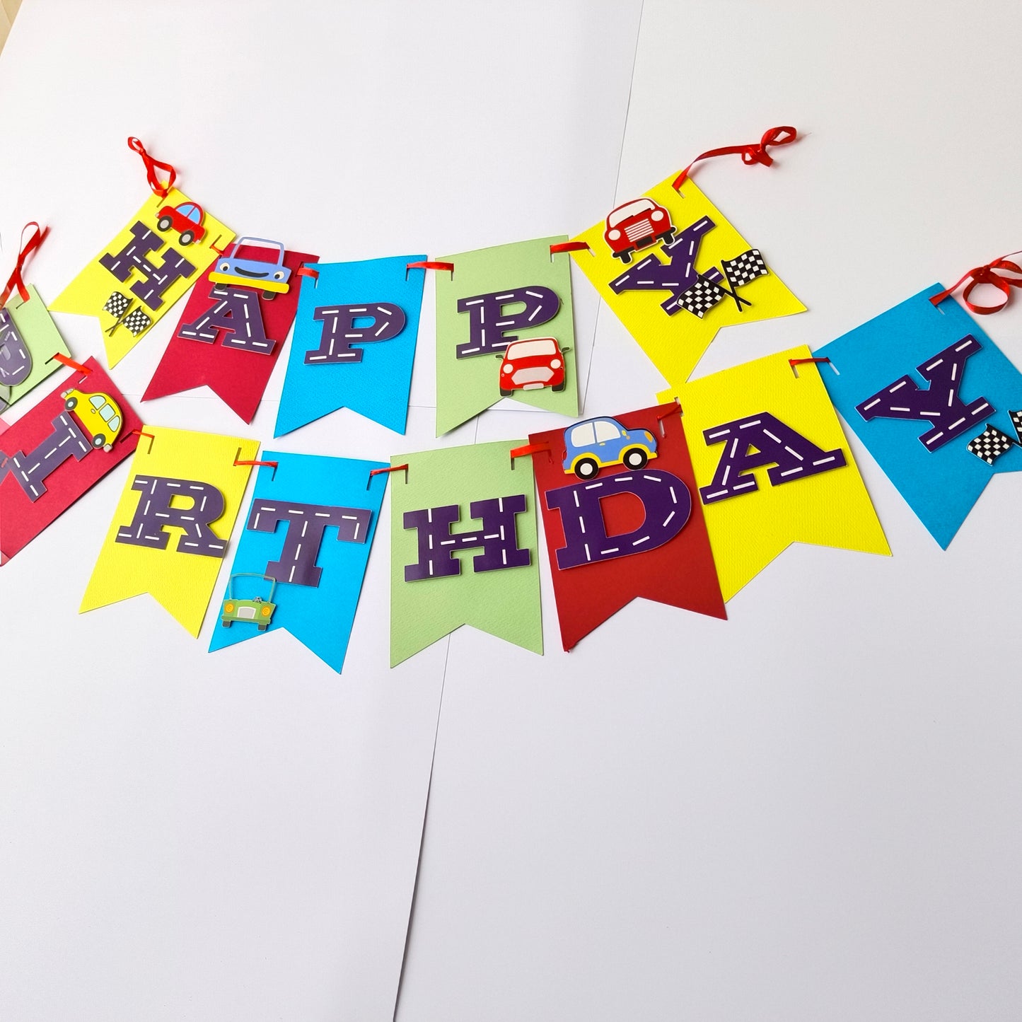 Handcrafted Car Birthday Banner