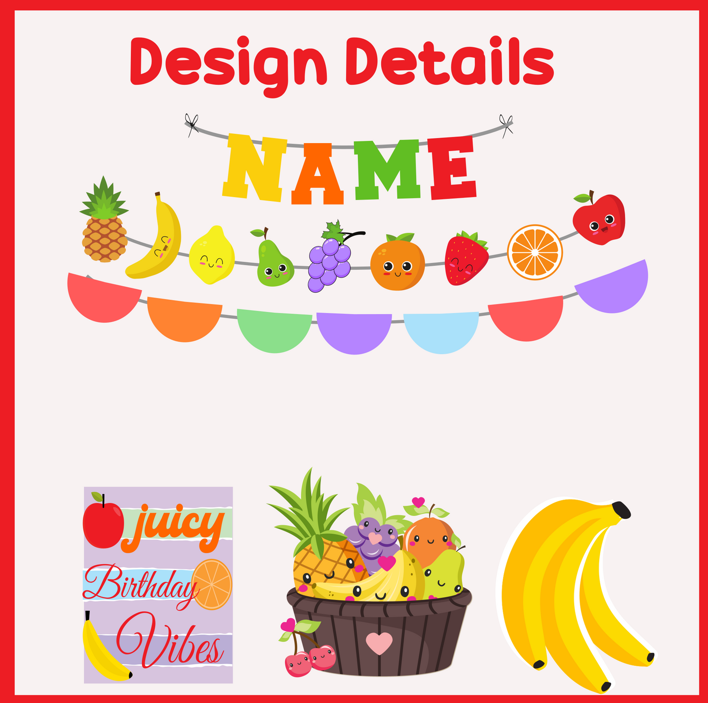 "Fruit Theme Birthday Party Pack"