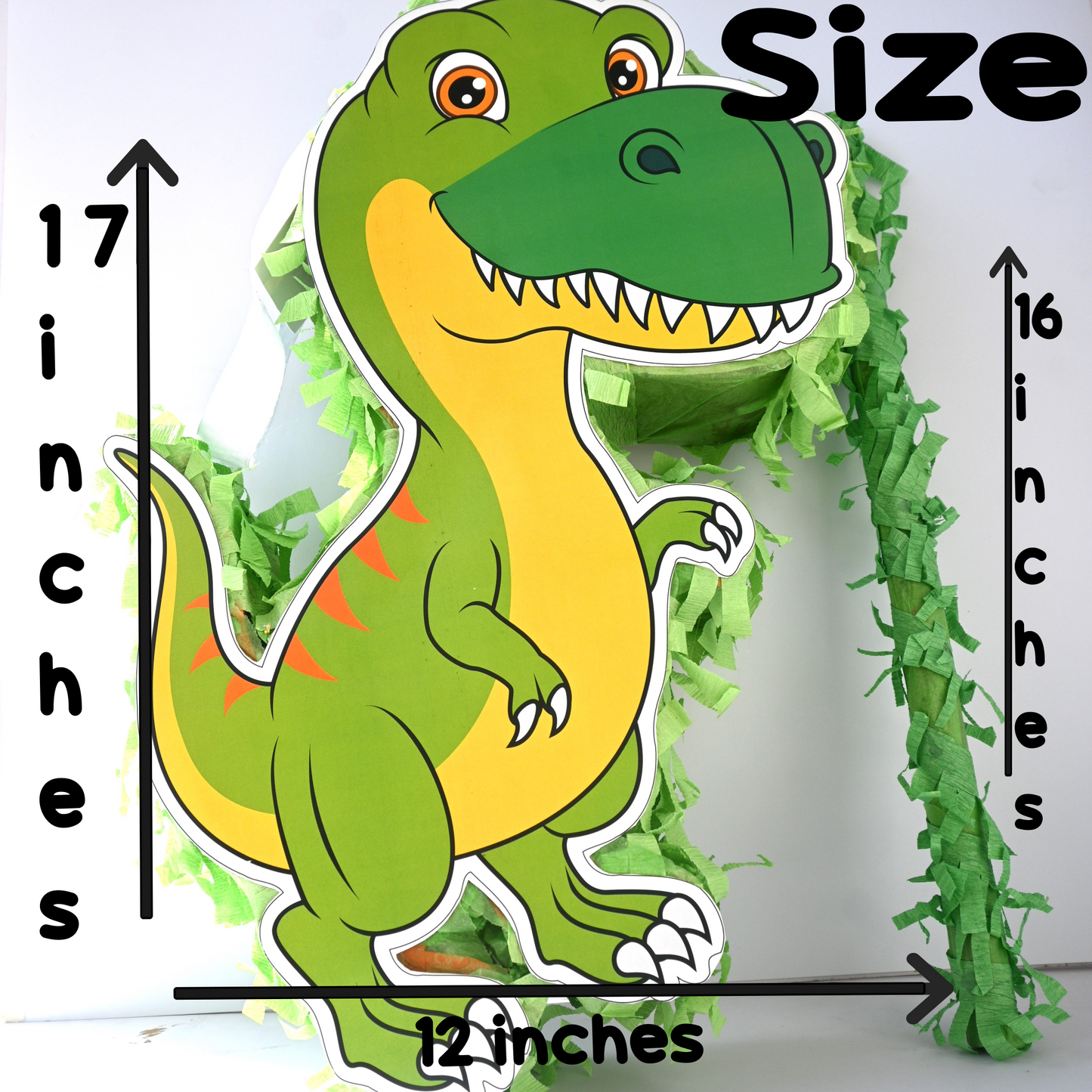 Dinosaur Pull-String Piñata - Semi-Handcrafted Party Decoration
