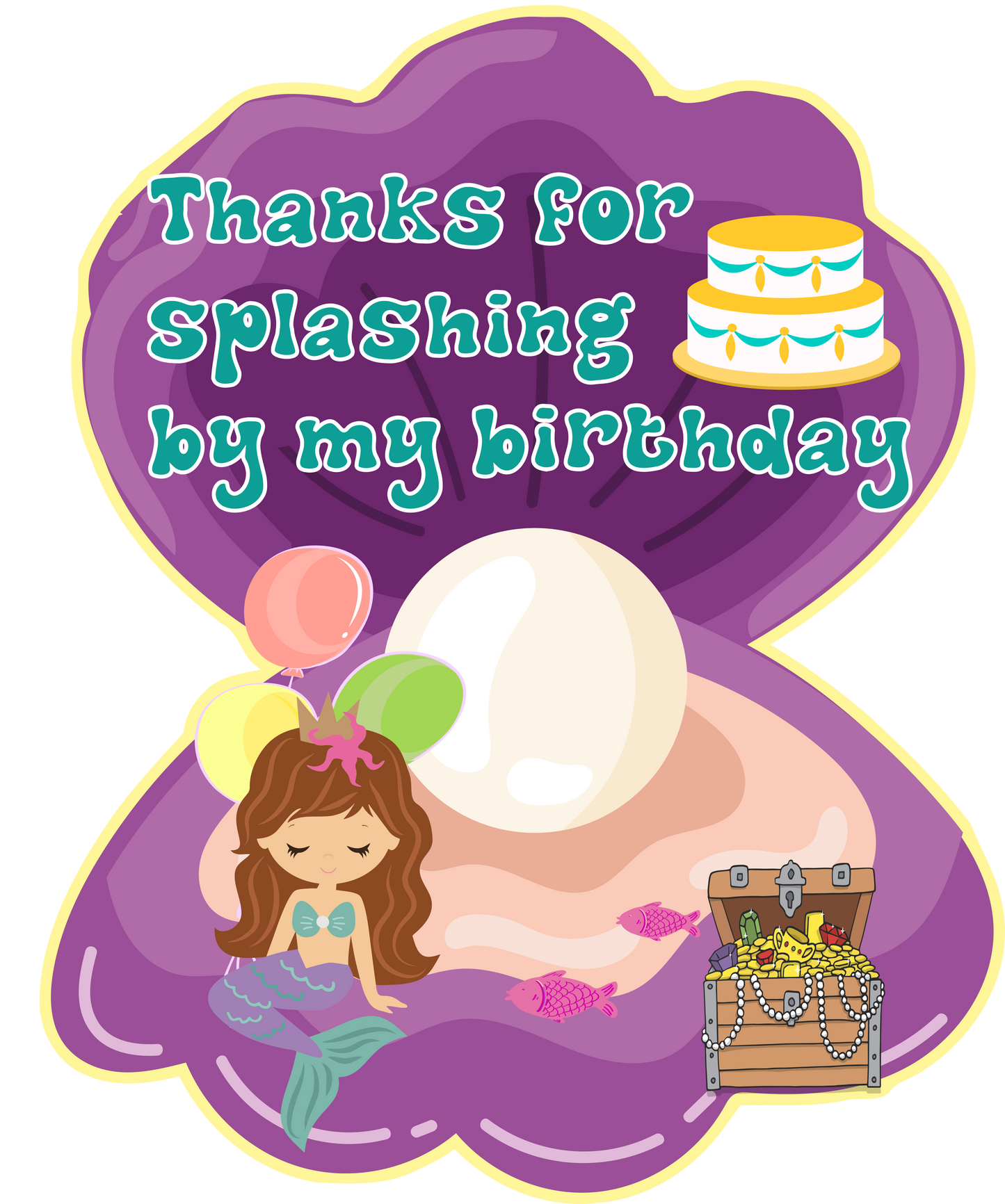 Mermaid Return stickers(pack of 10)
