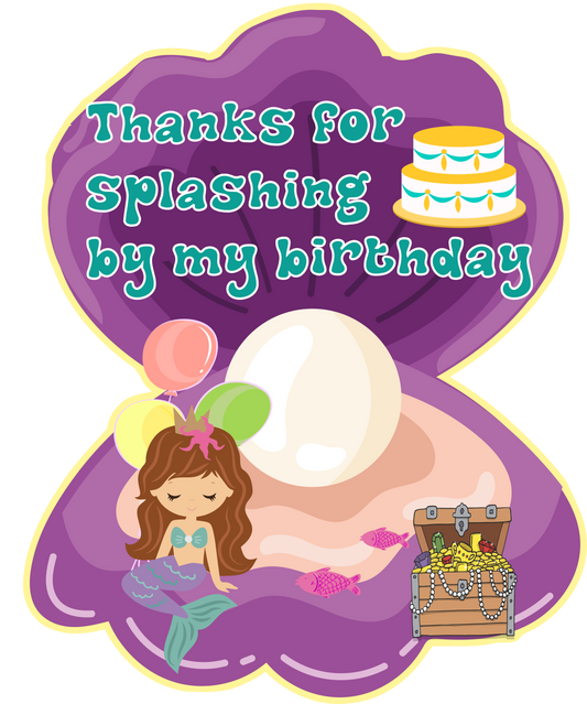 Mermaid Return stickers(pack of 10)