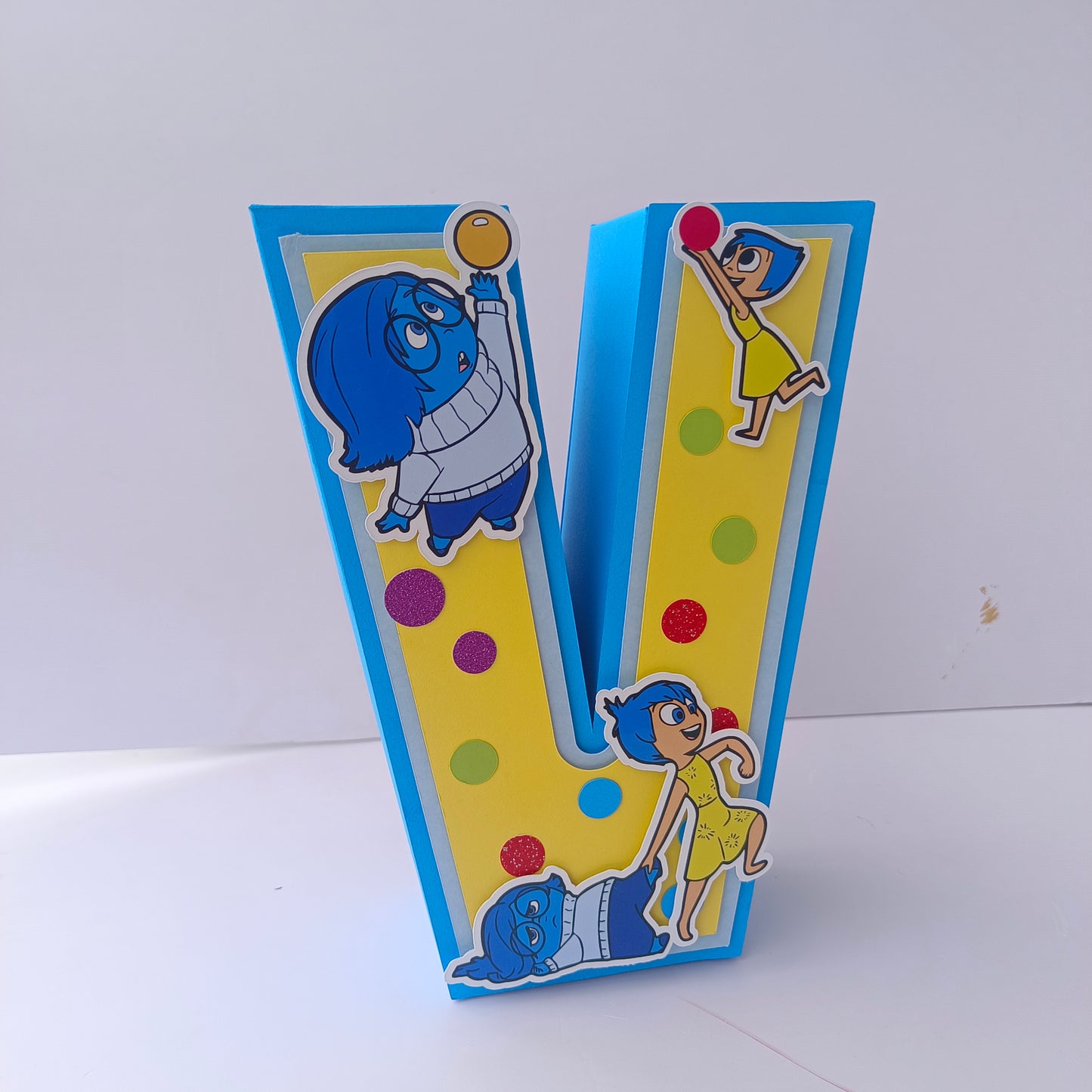 Inside Out 3D Letter Birthday Decoration - Customizable with Name or Age