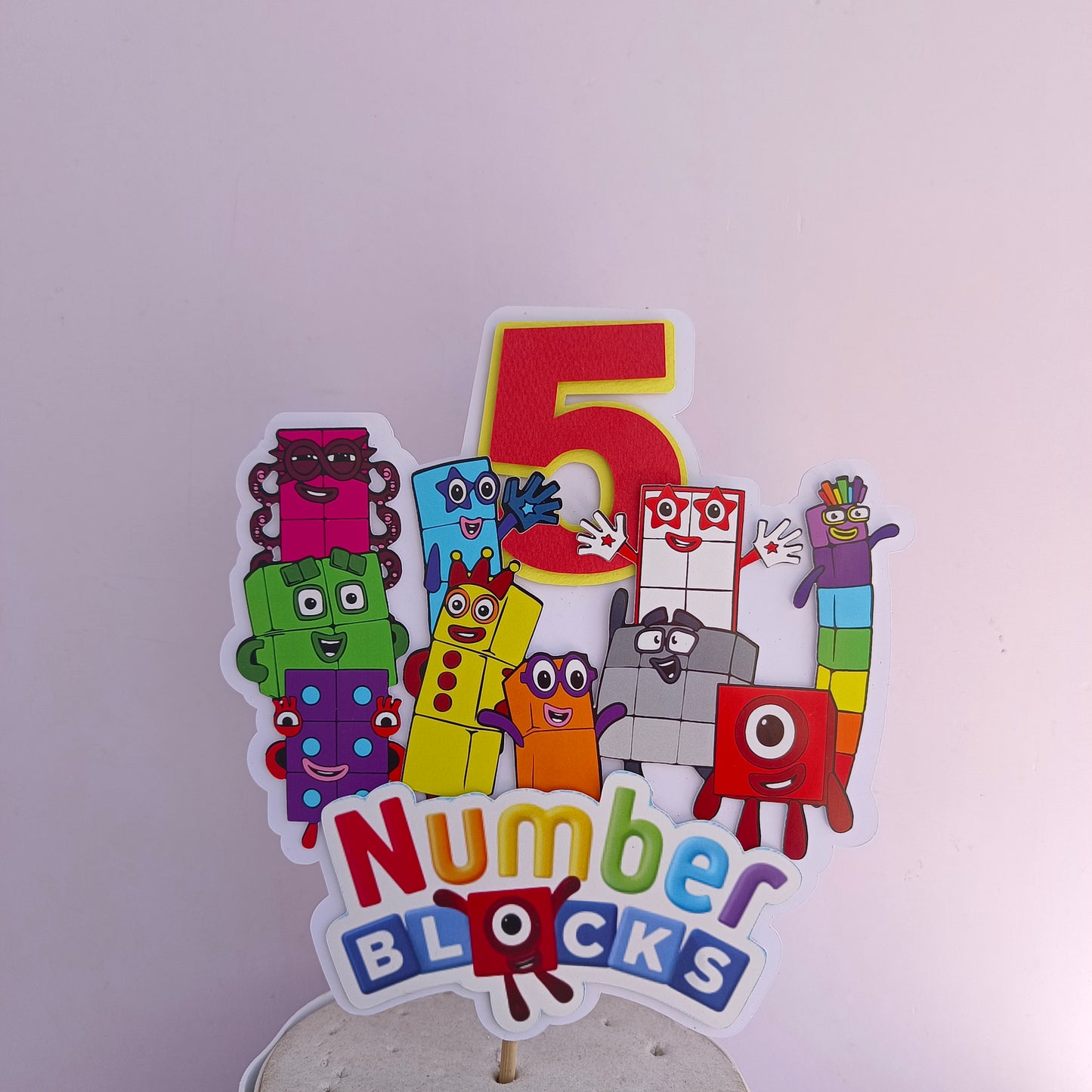 Numberblocks Cake Topper - Customizable with Name and Age