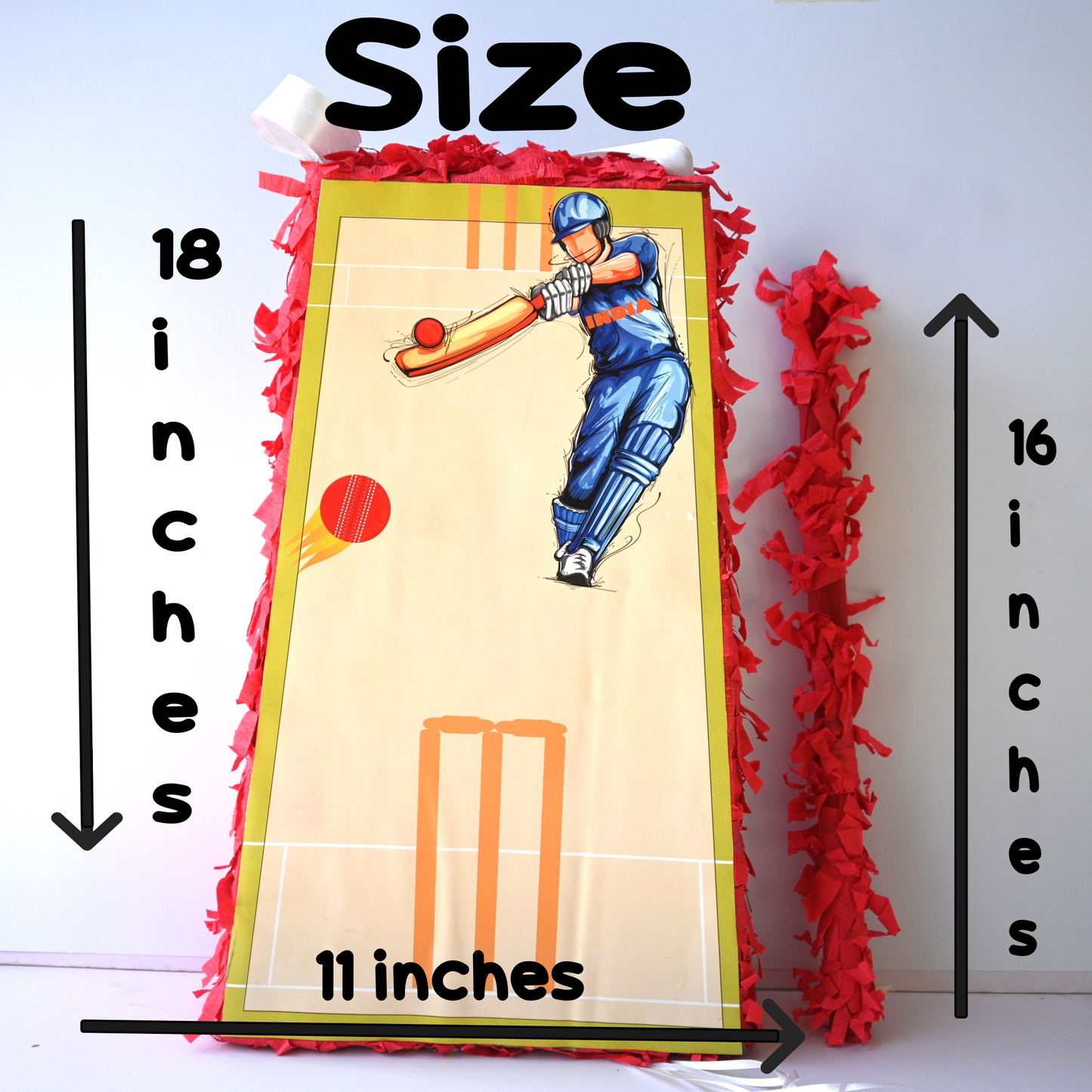 Cricket Pull-String Piñata - Semi-Handcrafted Party Decoration