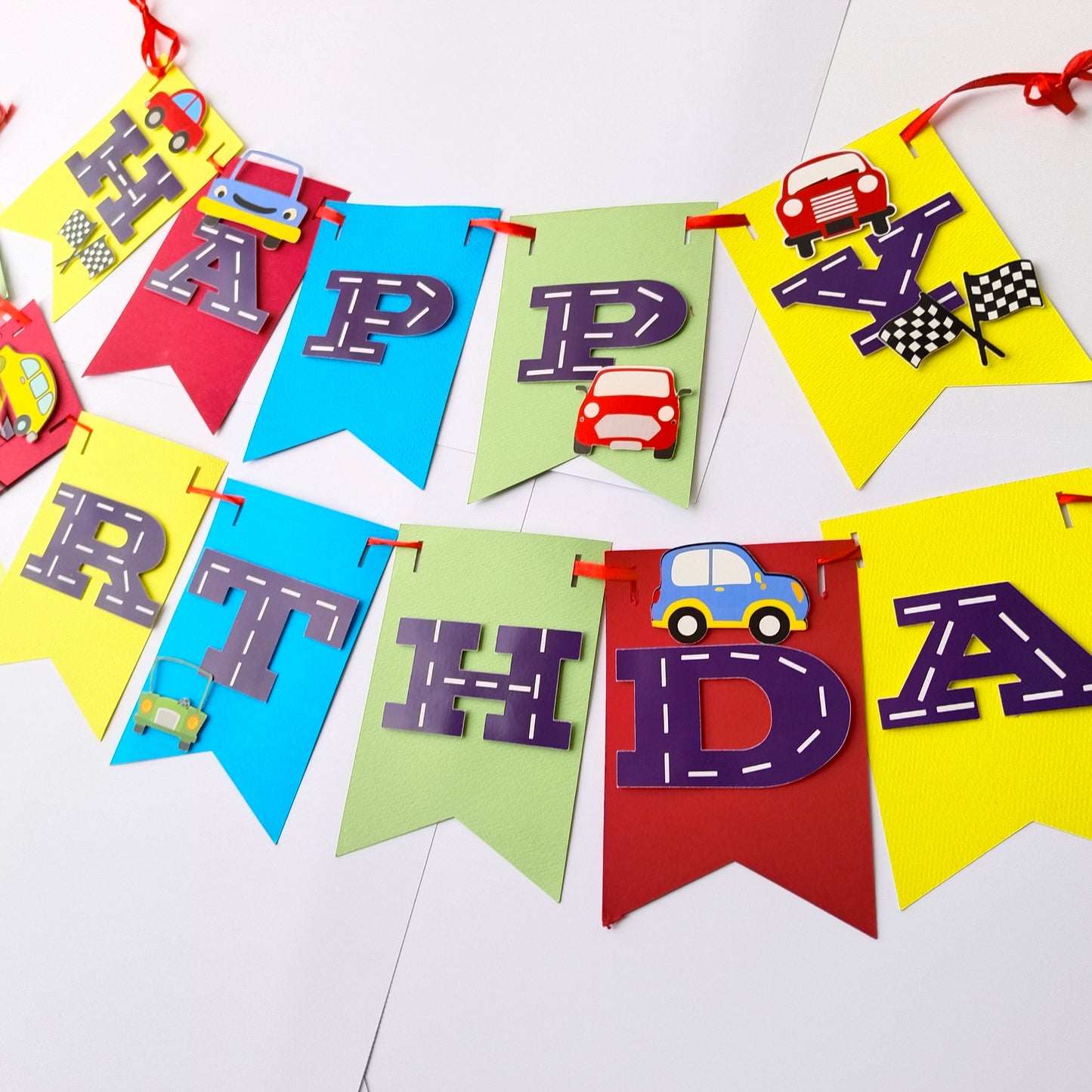 Handcrafted Car Birthday Banner