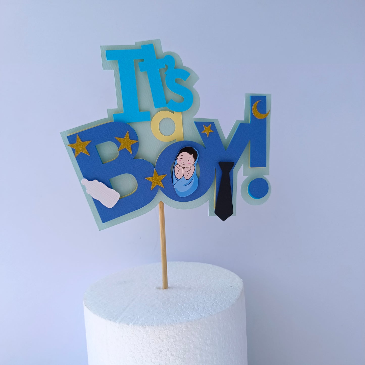 It's a Boy Cake Topper - Baby Shower & Birthday Decoration