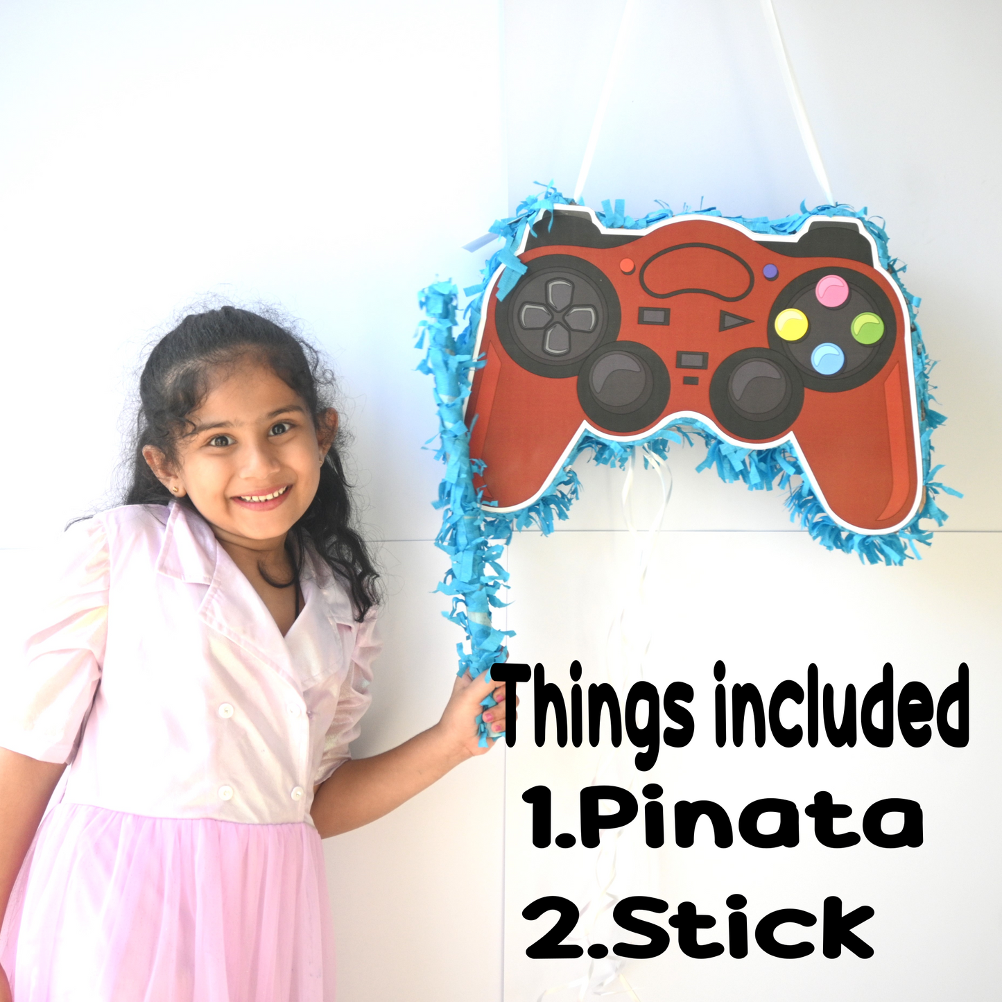 Video Game Pull-String Piñata - Semi-Handcrafted Party Decoration