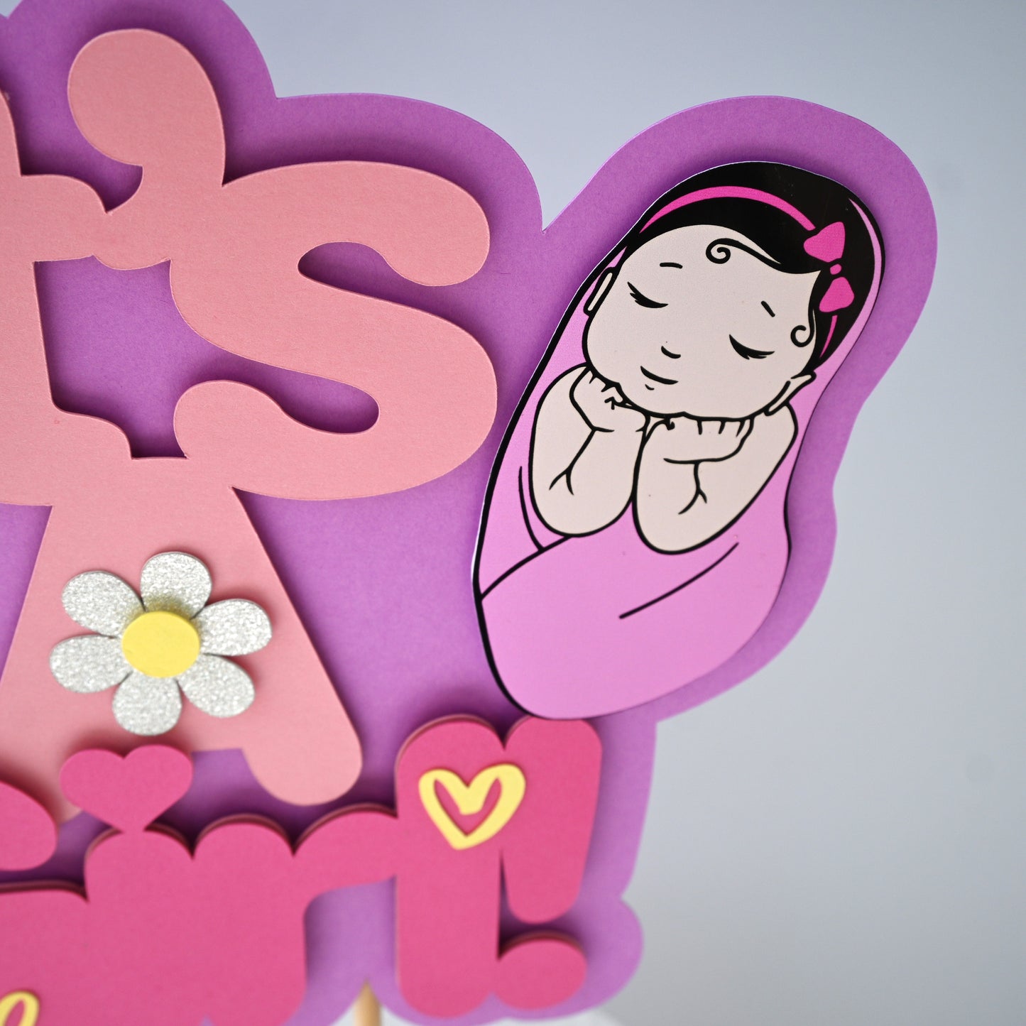 It's a Girl Cake Topper - Baby Shower & Birthday Decoration