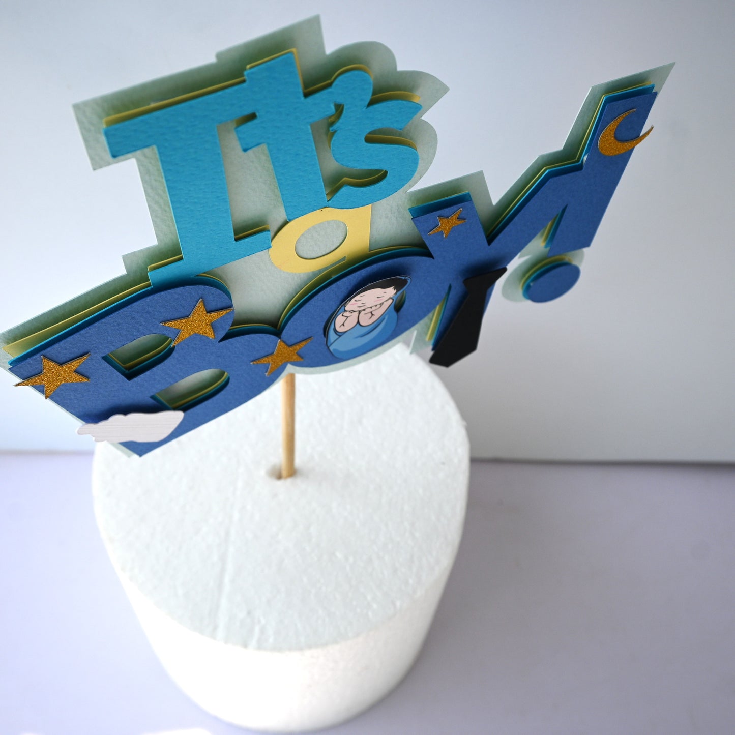 It's a Boy Cake Topper - Baby Shower & Birthday Decoration