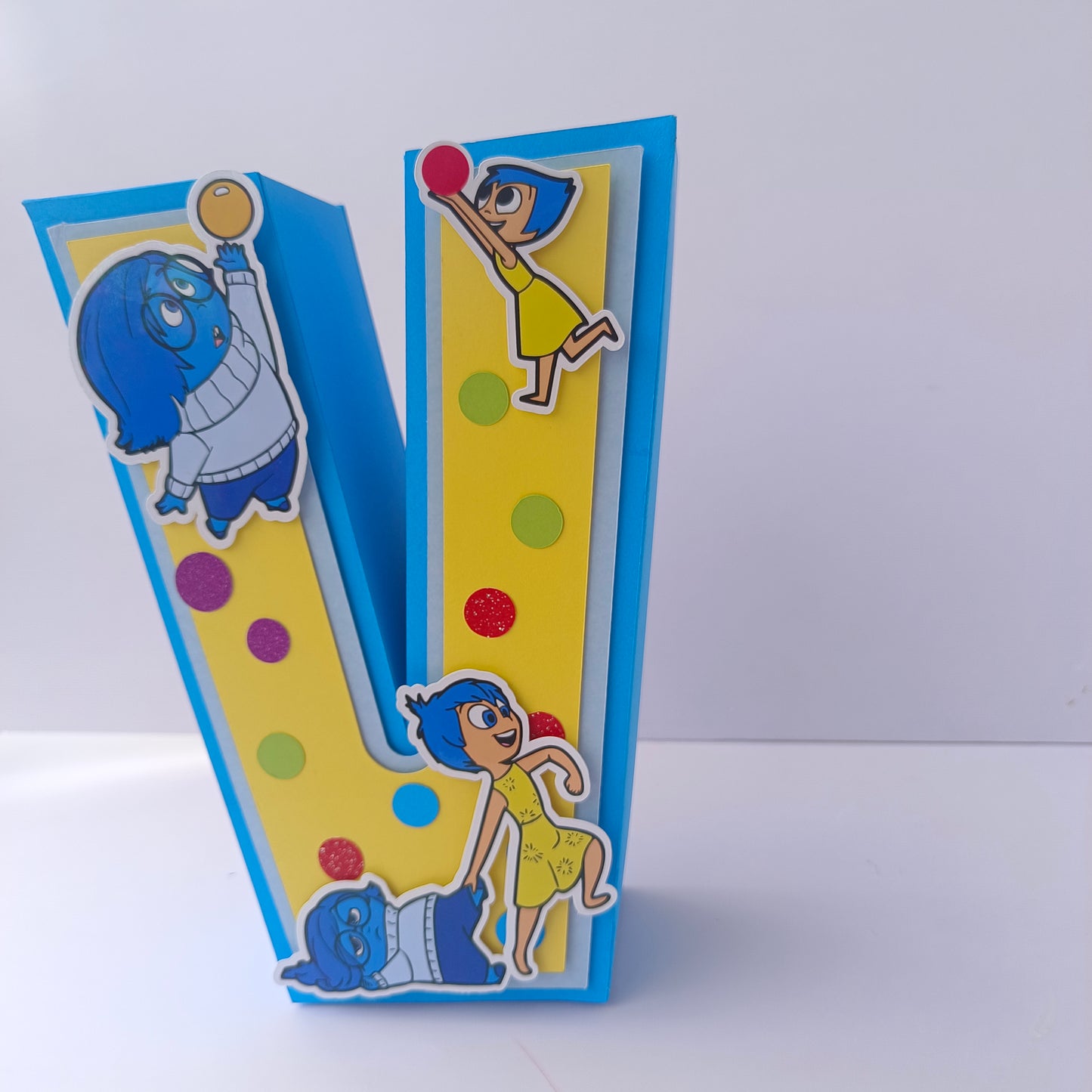 Inside Out 3D Letter Birthday Decoration - Customizable with Name or Age