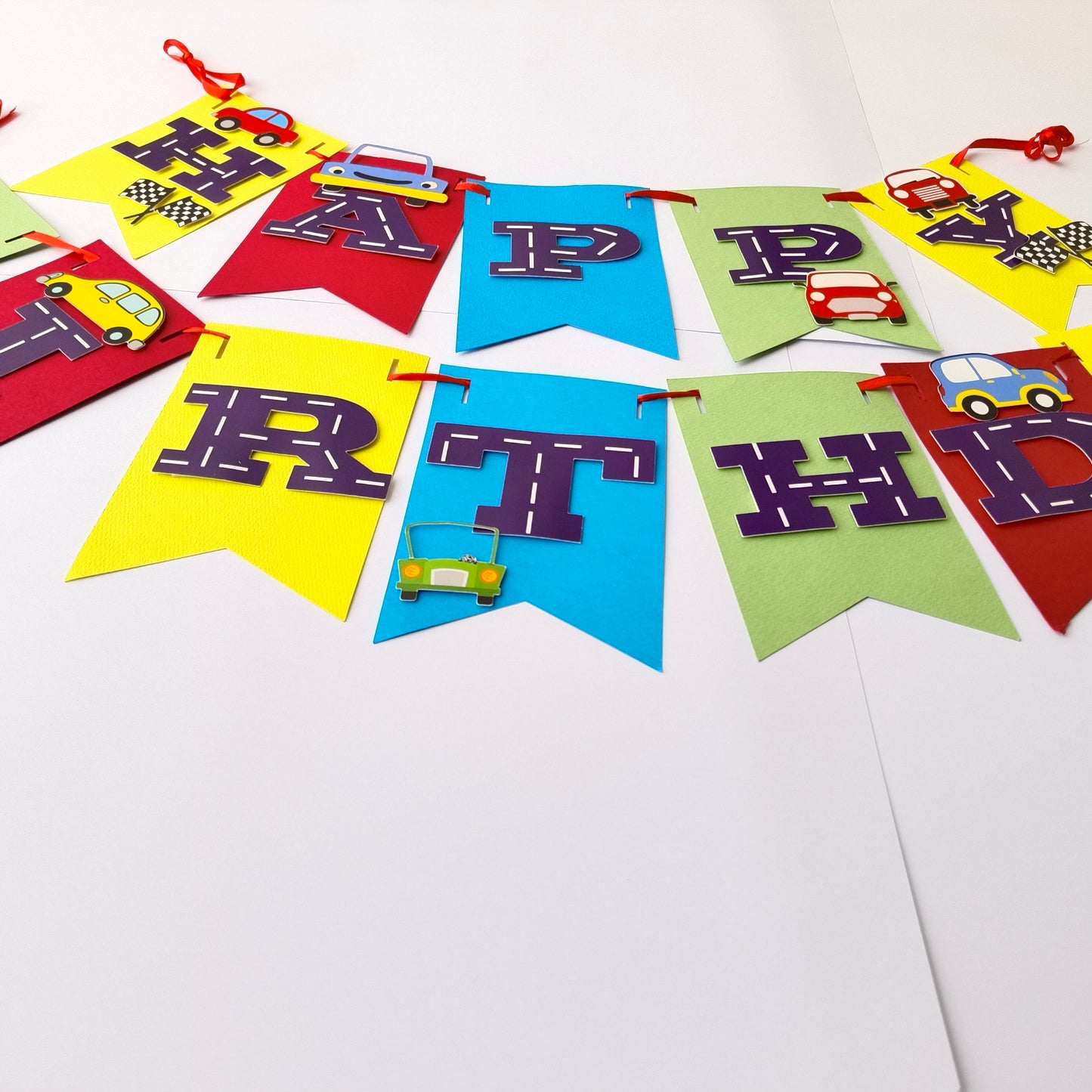 Handcrafted Car Birthday Banner