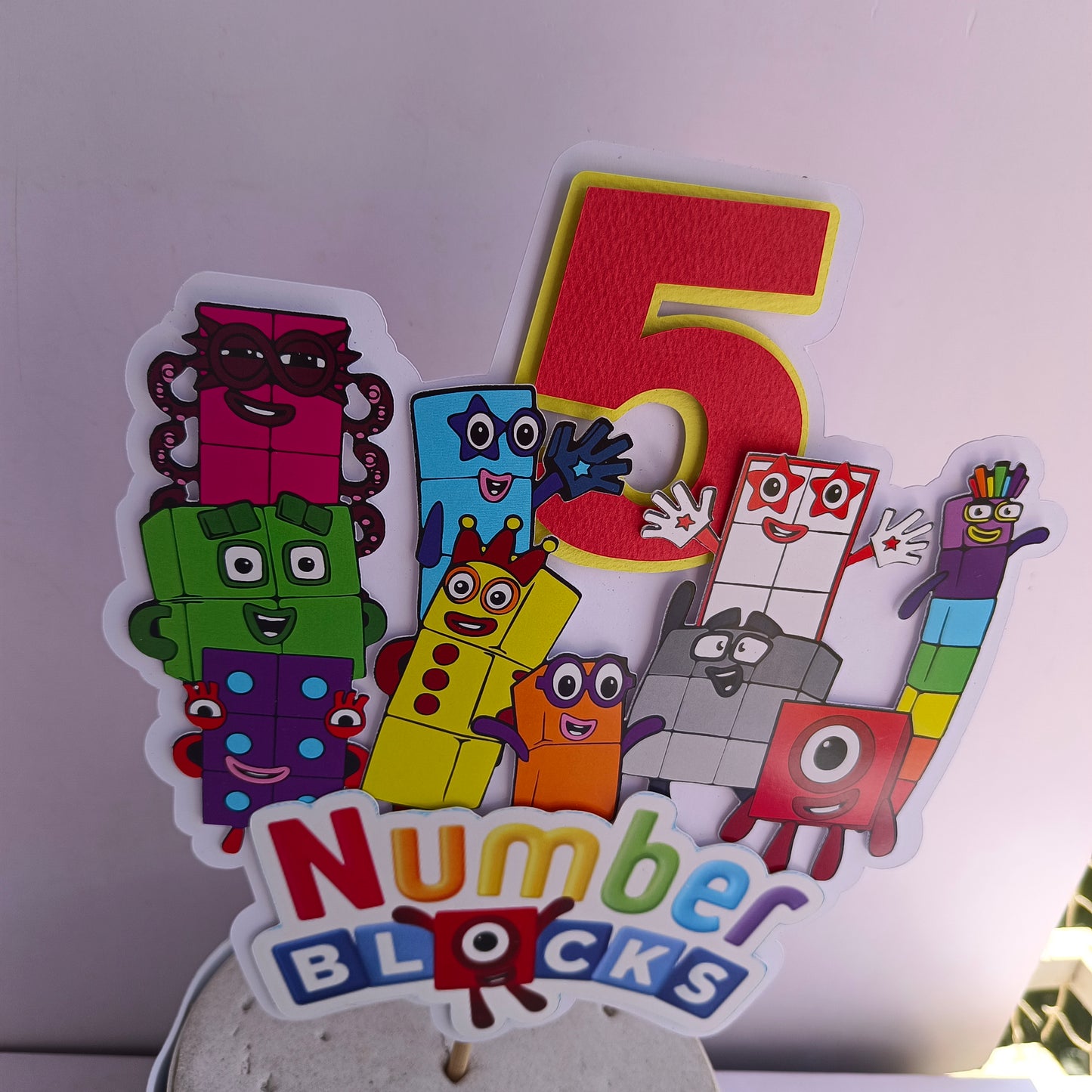 Numberblocks Cake Topper - Customizable with Name and Age