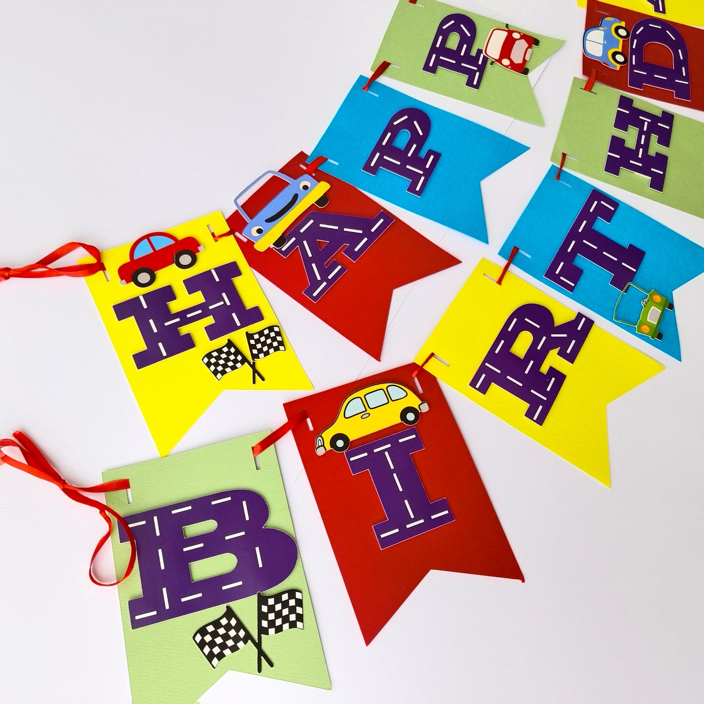 Handcrafted Car Birthday Banner