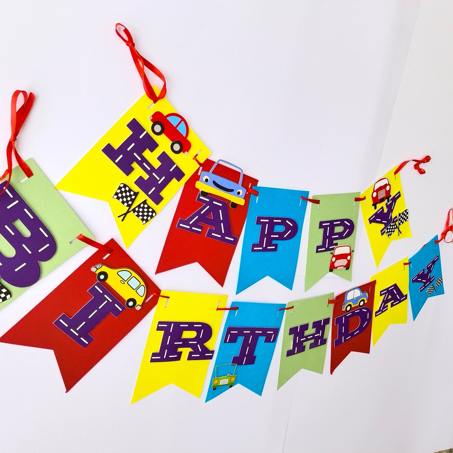 Handcrafted Car Birthday Banner