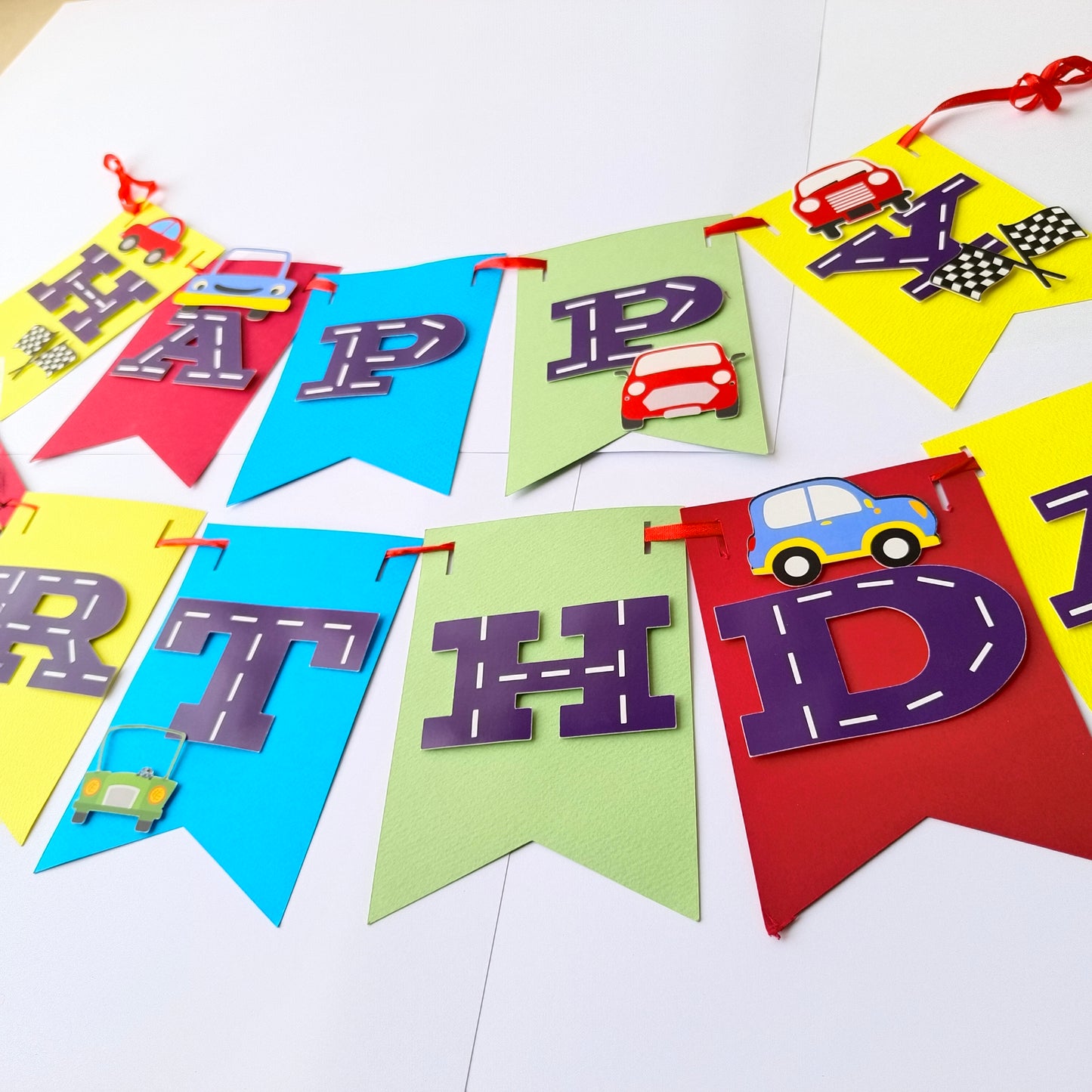 Handcrafted Car Birthday Banner