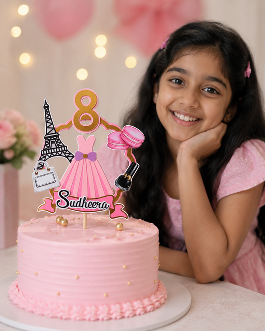 Handcrafted Paris Cake Topper