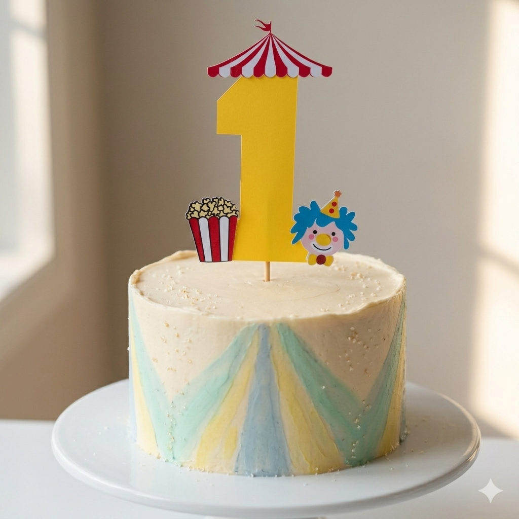 Carnival Small Cake Topper – Handcrafted Party Decoration